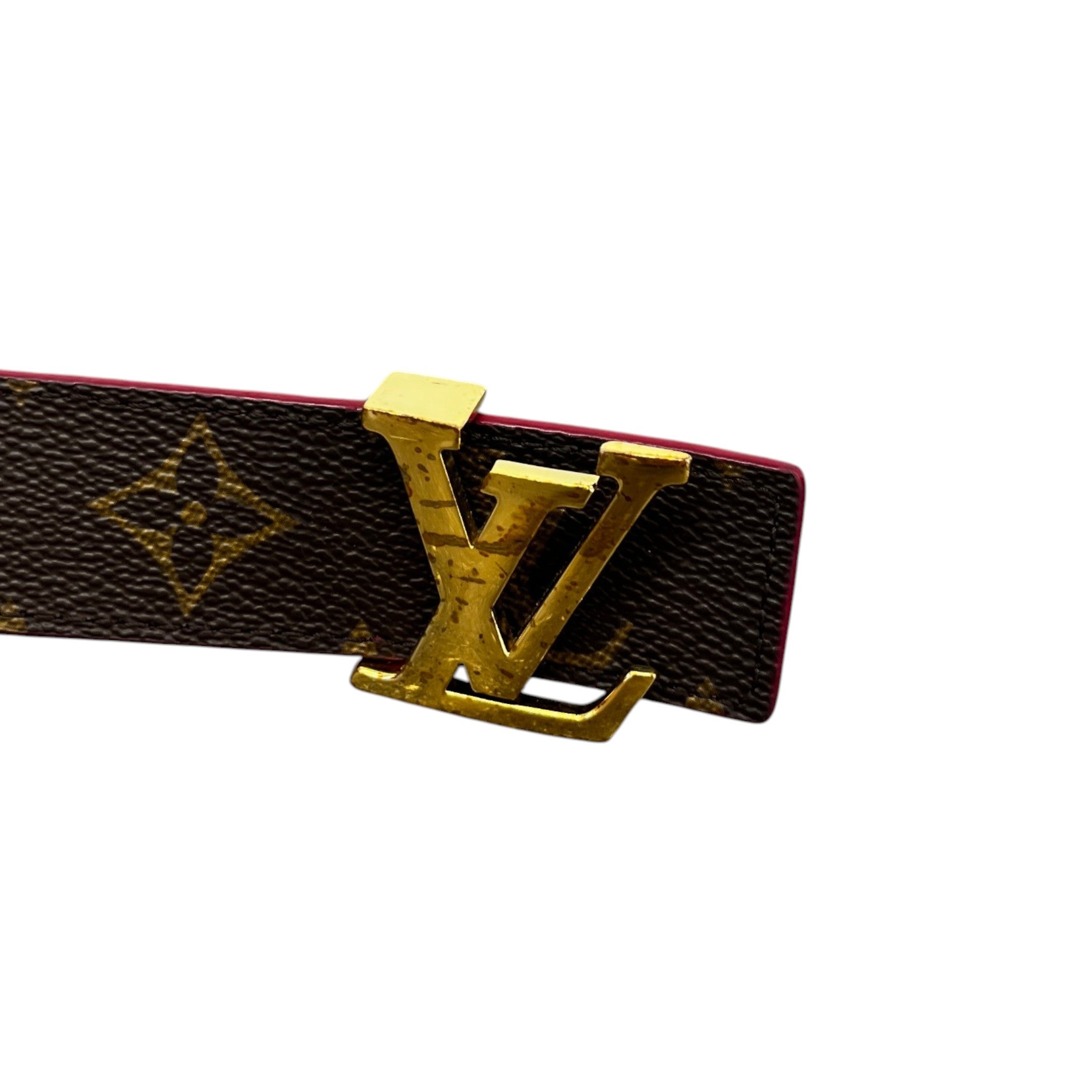 Women's Reversible Monogram Belt Brown Size 80CM / UK 8