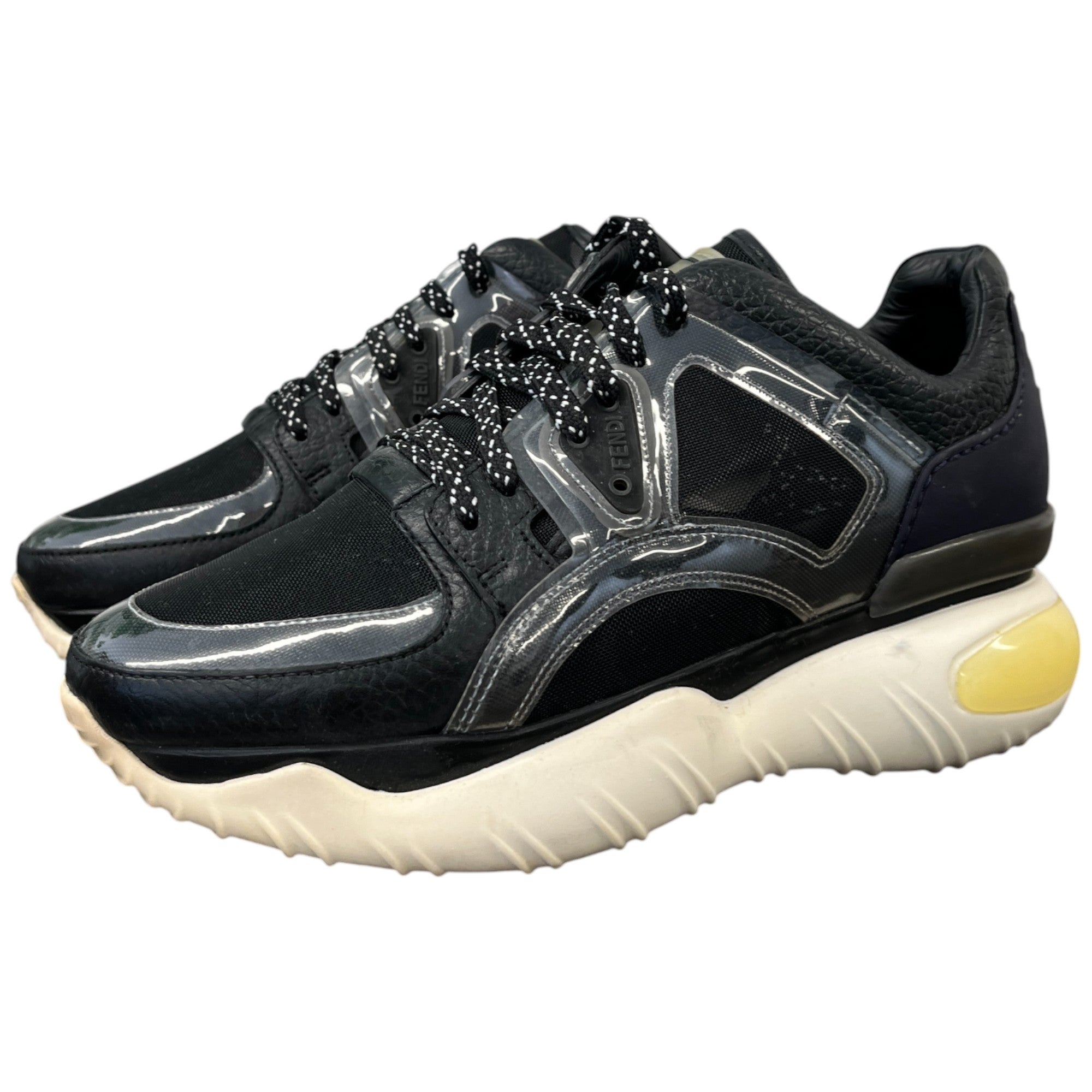 Women's Sheer Panel Low Trainers Black Size EU 37 / UK 4