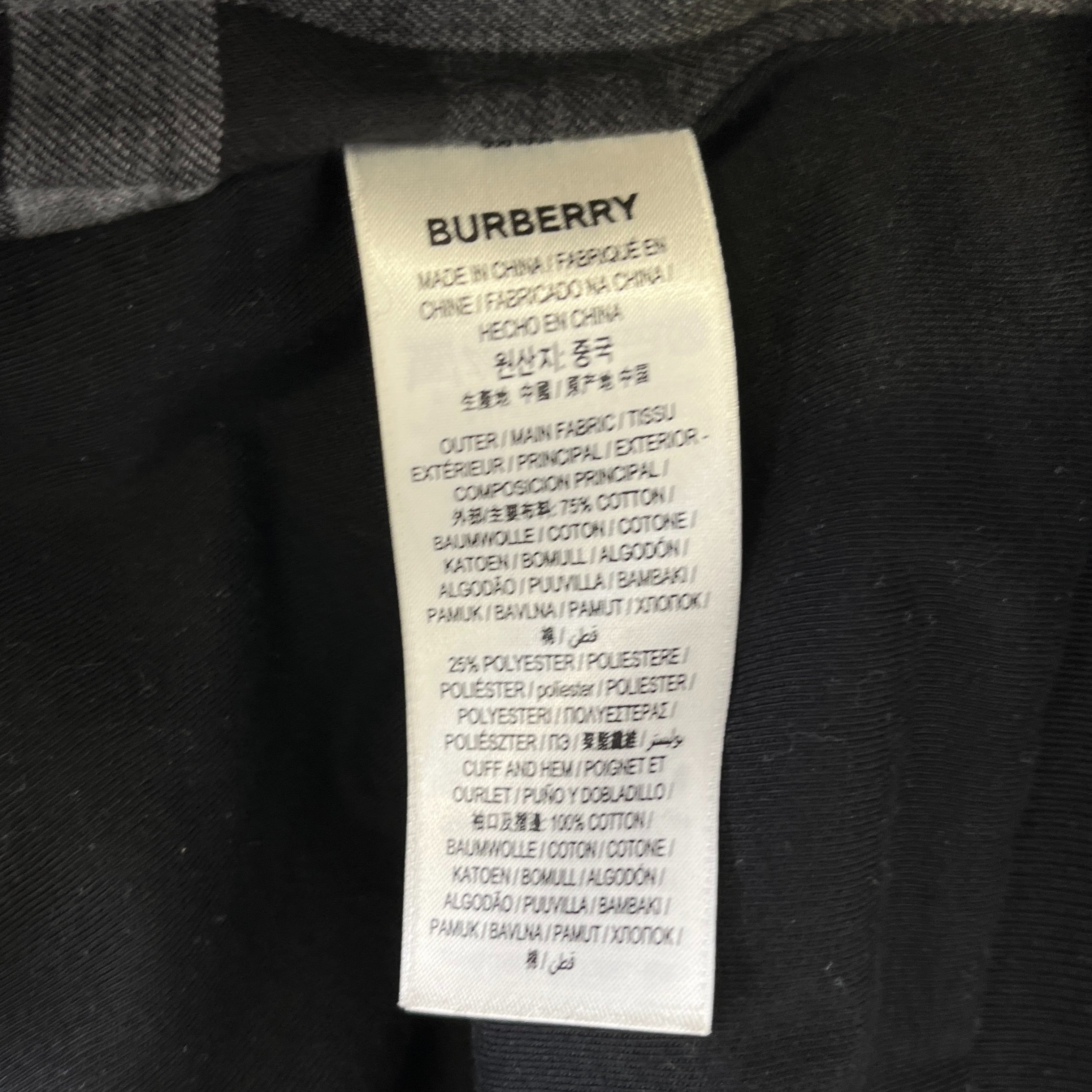 Men's Checkered Track Jacket Black Size XL