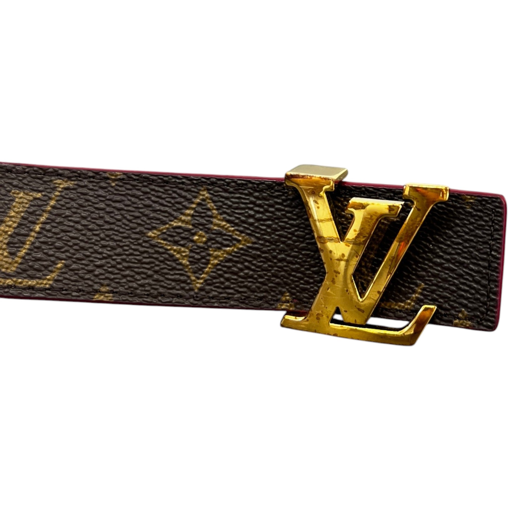Women's Reversible Monogram Belt Brown Size 80CM / UK 8