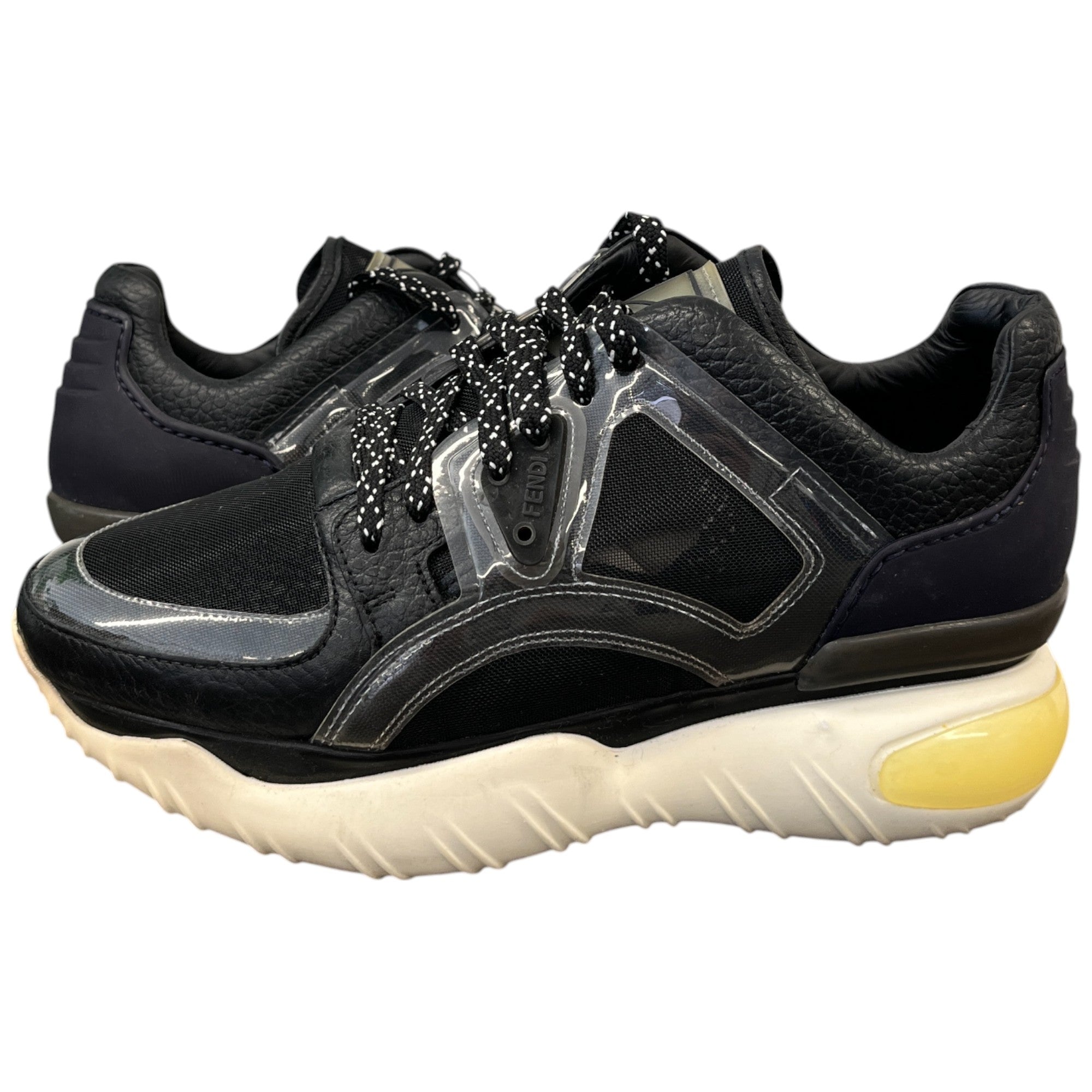 Women's Sheer Panel Low Trainers Black Size EU 37 / UK 4