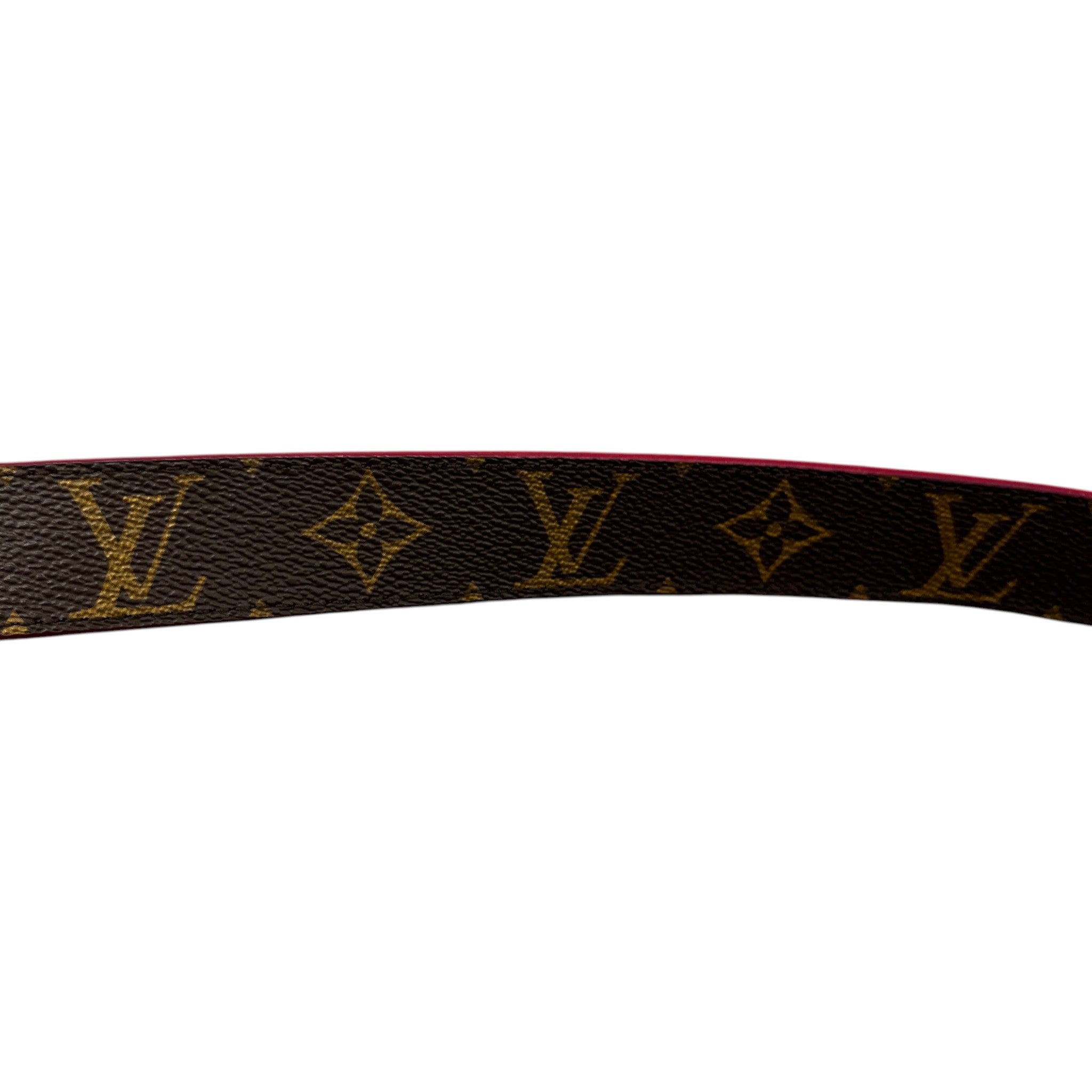 Women's Reversible Monogram Belt Brown Size 80CM / UK 8