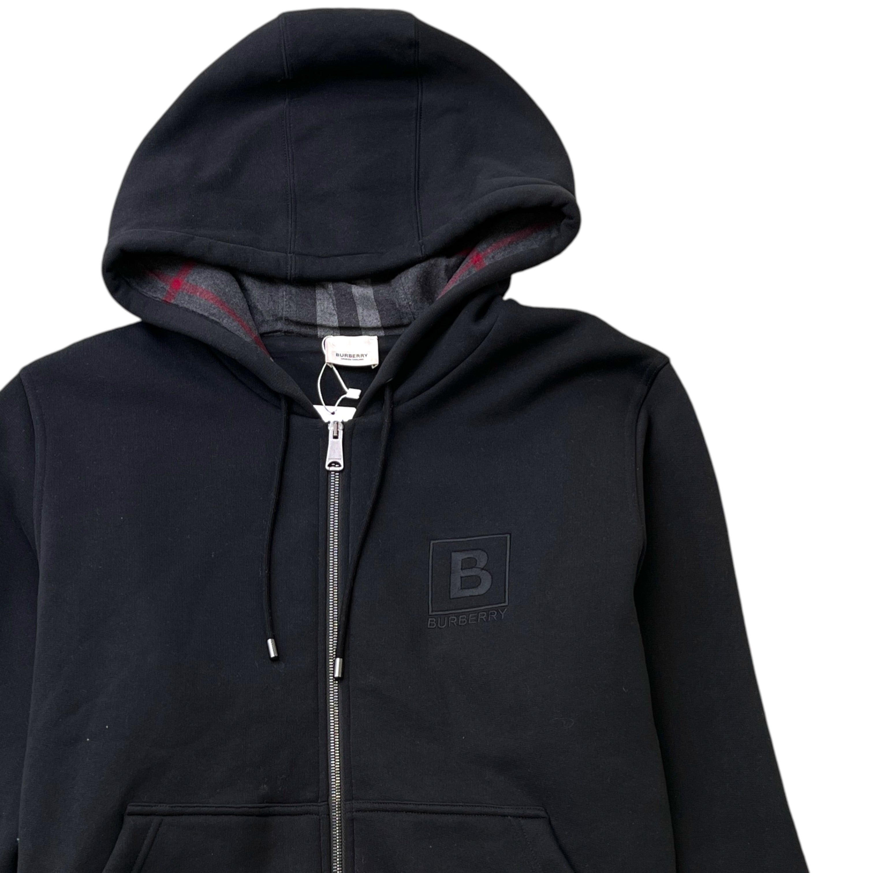 Men's Checkered Track Jacket Black Size XL