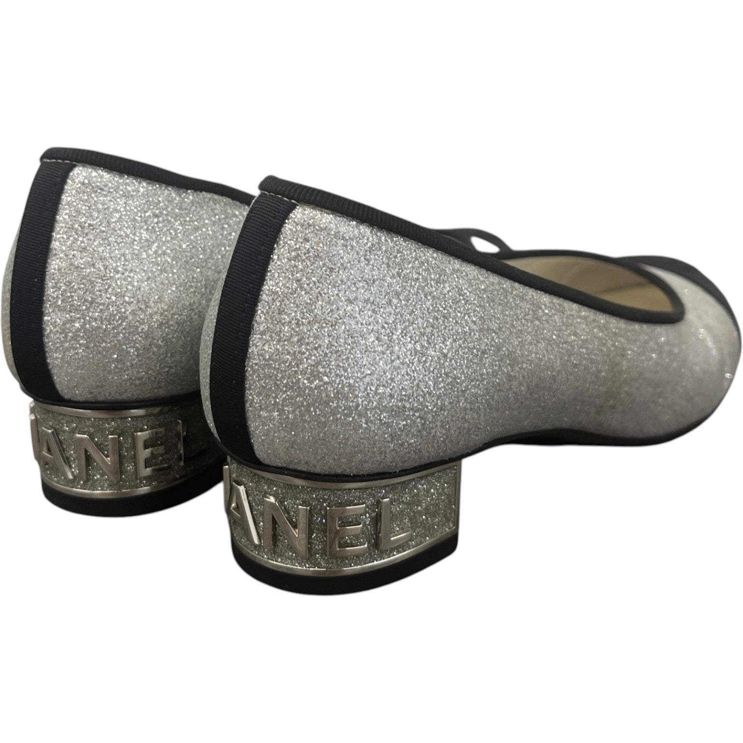 Women's Glitter Cc Toe Cap Mules Silver Size EU 35.5 / UK 2.5