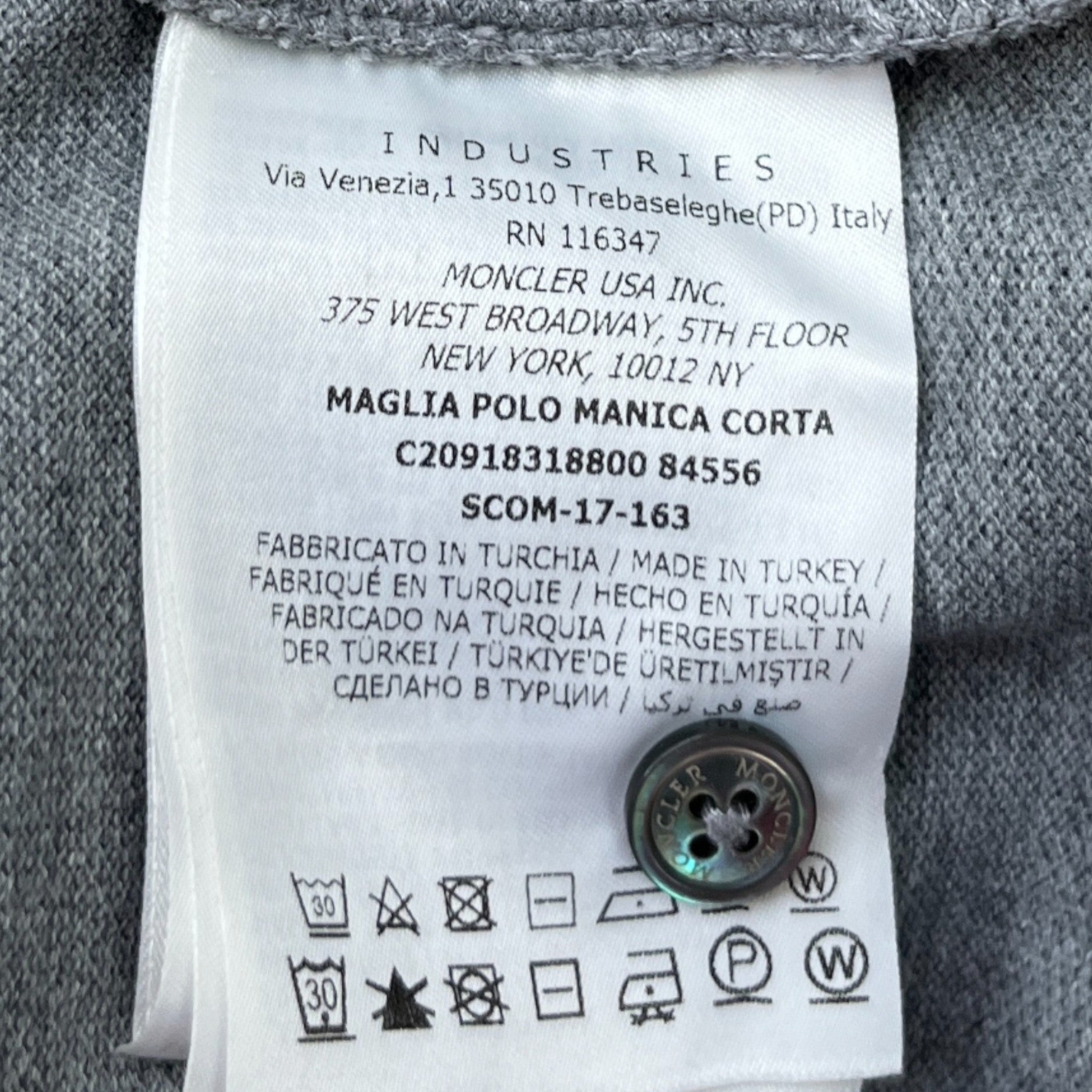 Men's Maglia Polo Shirt Grey Size M