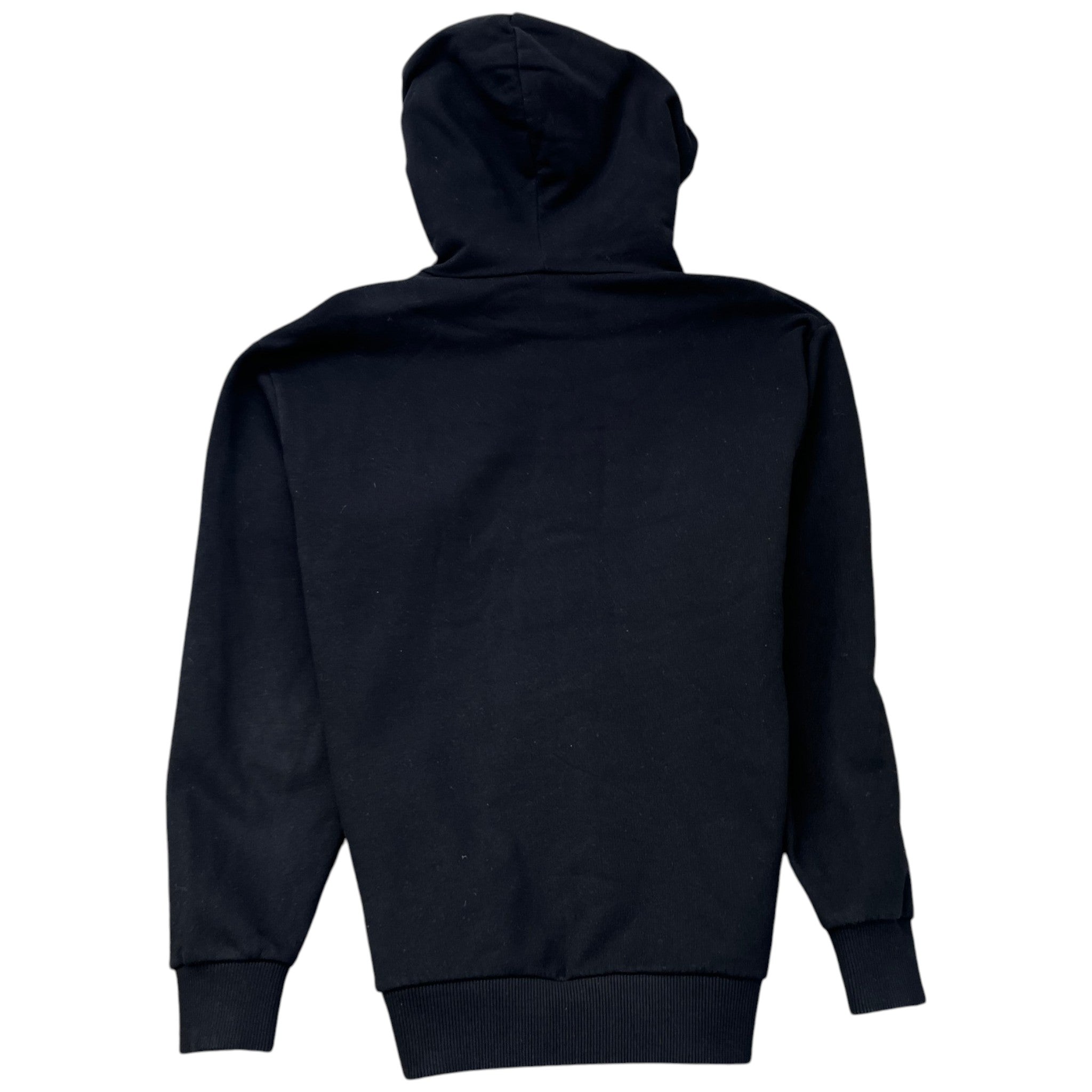 Men's Distressed Logo Print Hoodie Black Size XS