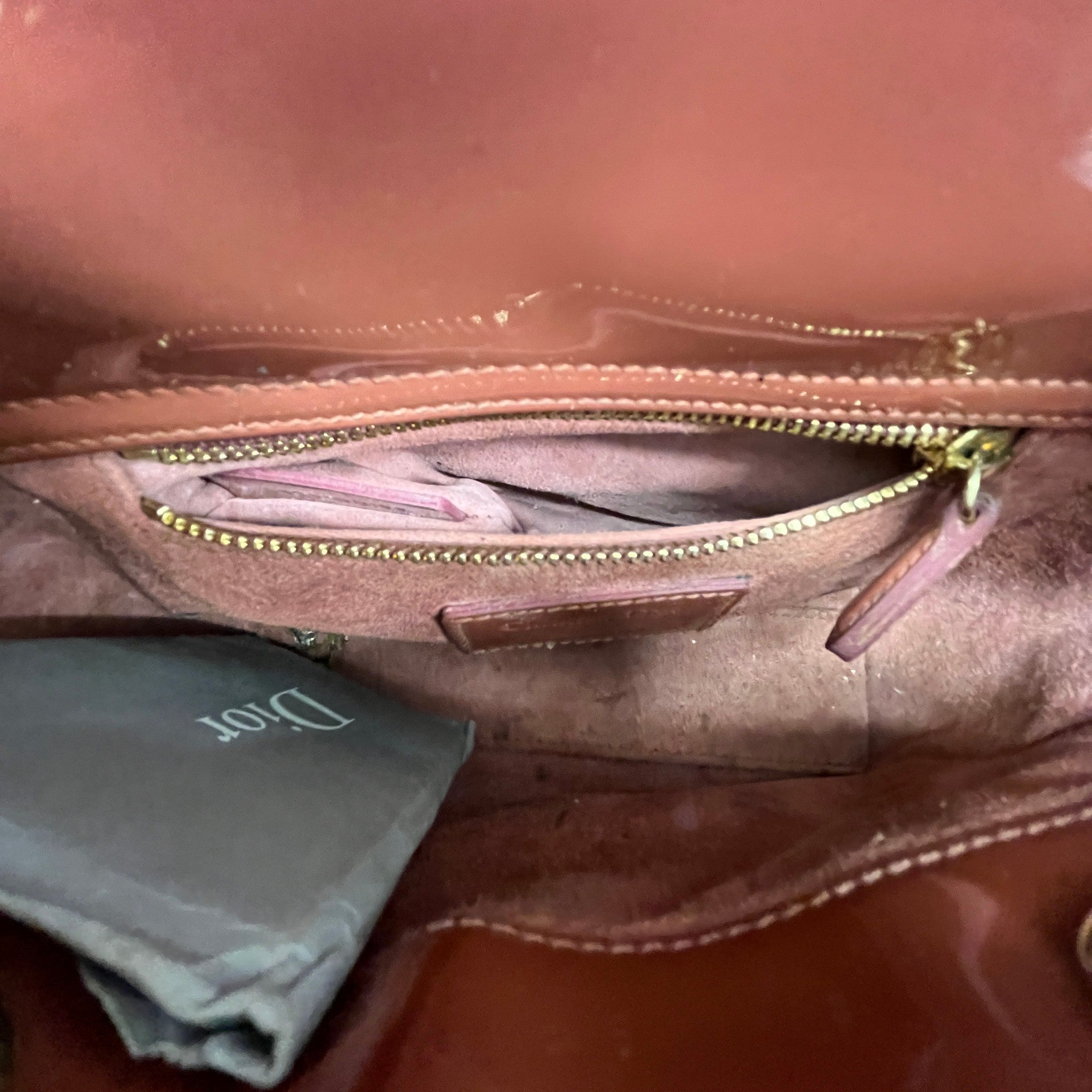 Women's Mini Lady Dior Patent Bag Brown