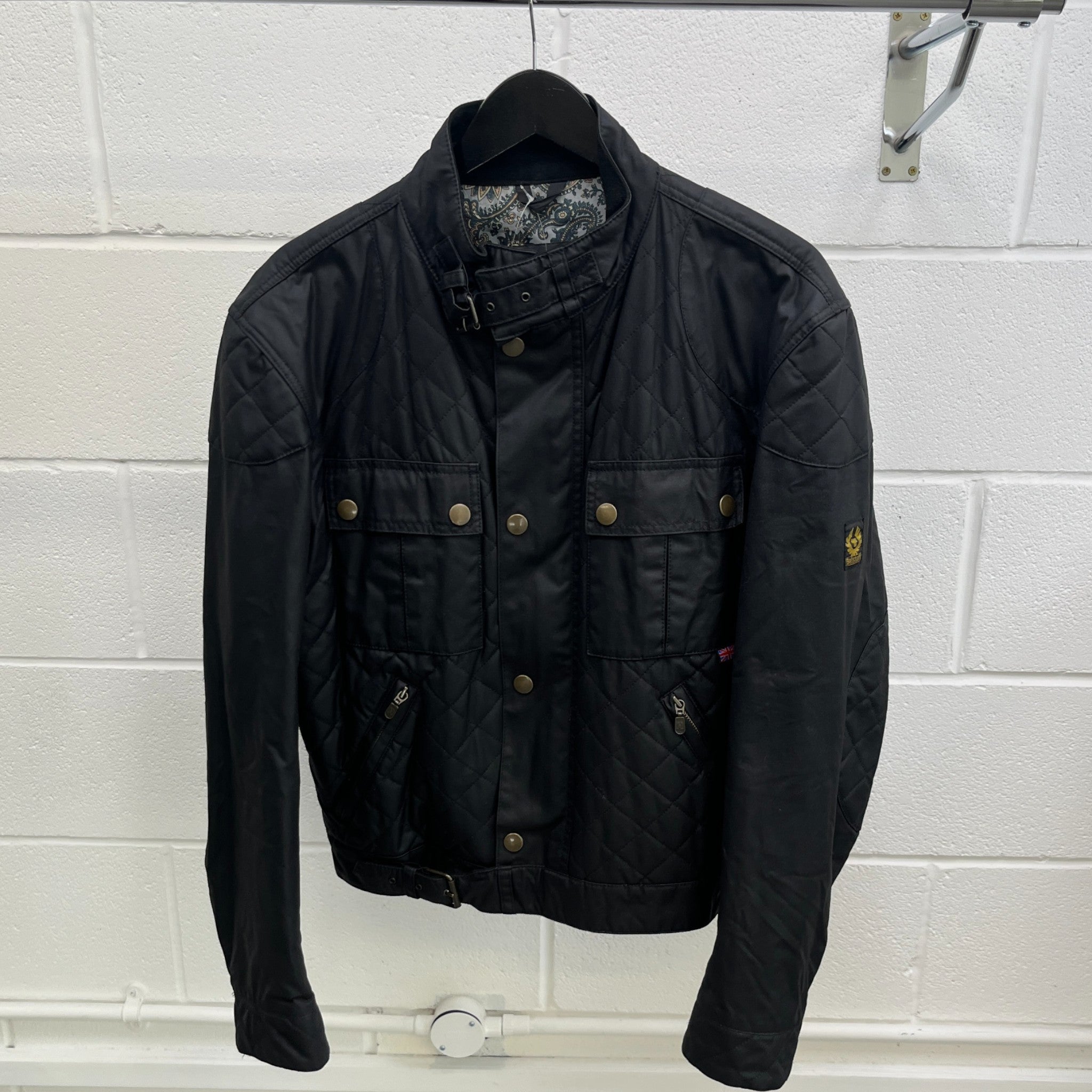 Men's Brooklands Biker Jacket Black Size XL