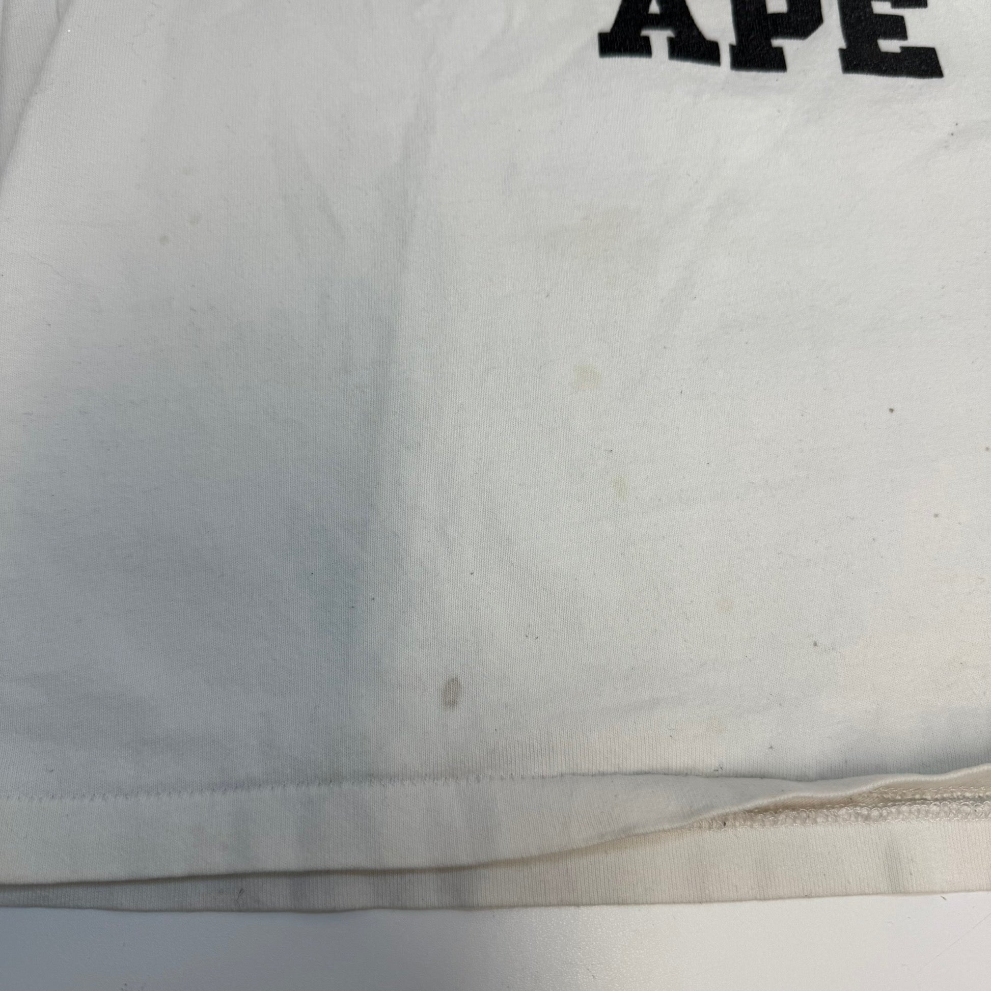 Women's Gorilla Logo Long Sleeve T-Shirt White Size XS