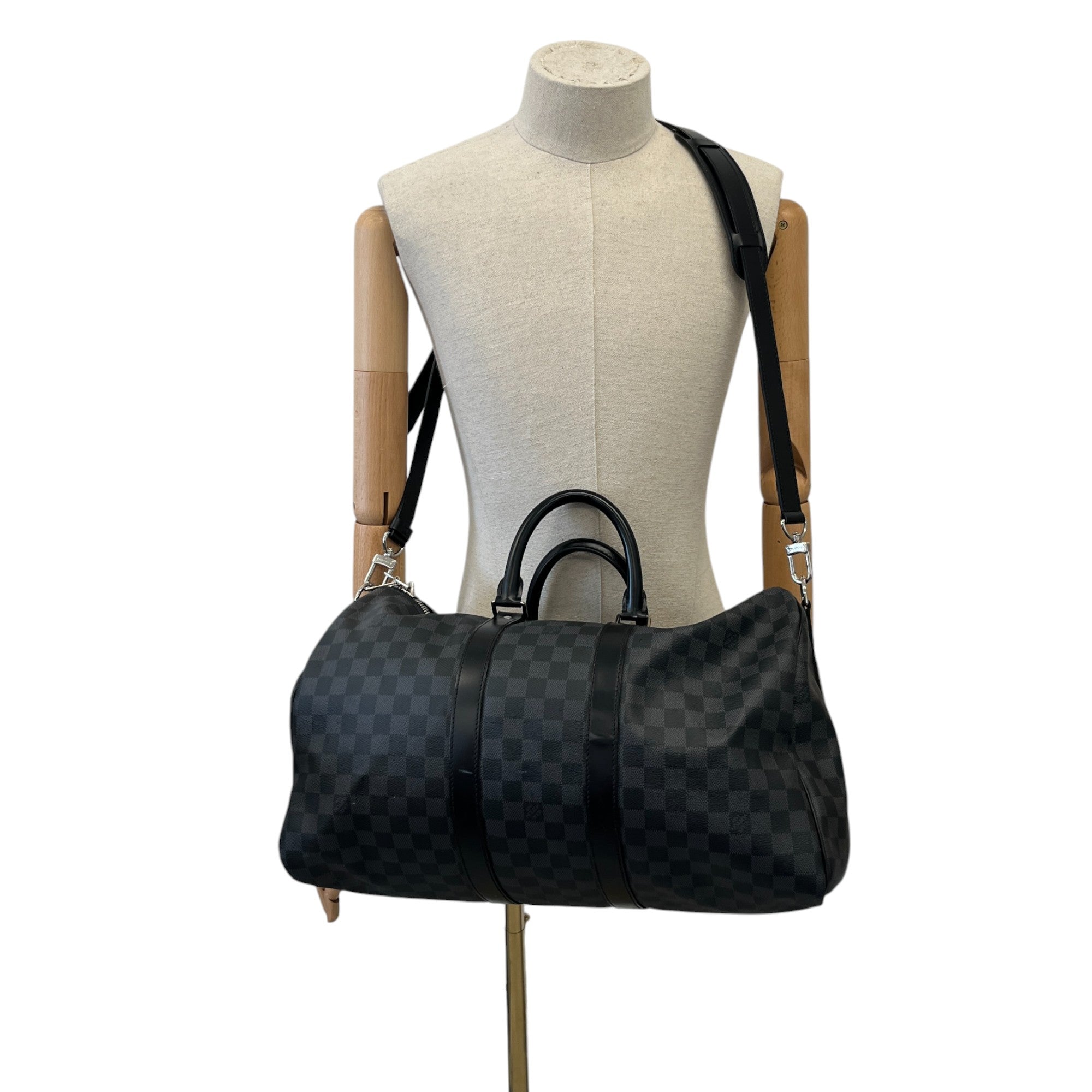 Men's Damier Graphite Keepall 45 Bag Grey