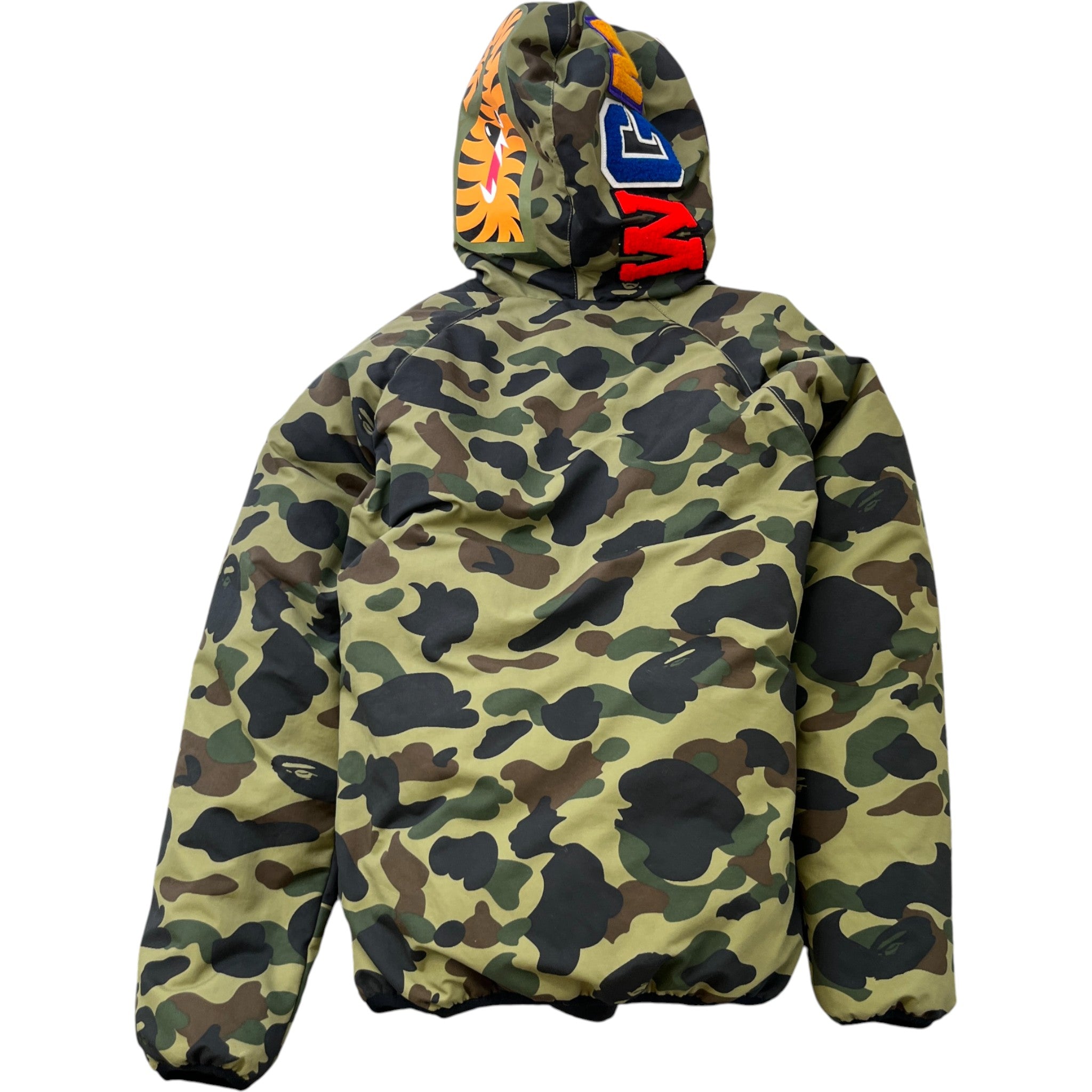 Men's Shark Full Zip Down Jacket Khaki Size L