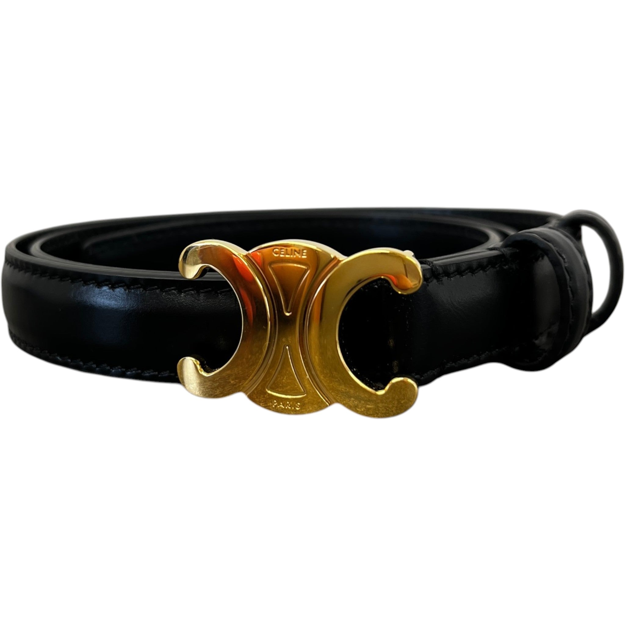 Women's Triomphe 20Mm Belt Black Size 70CM / UK 6
