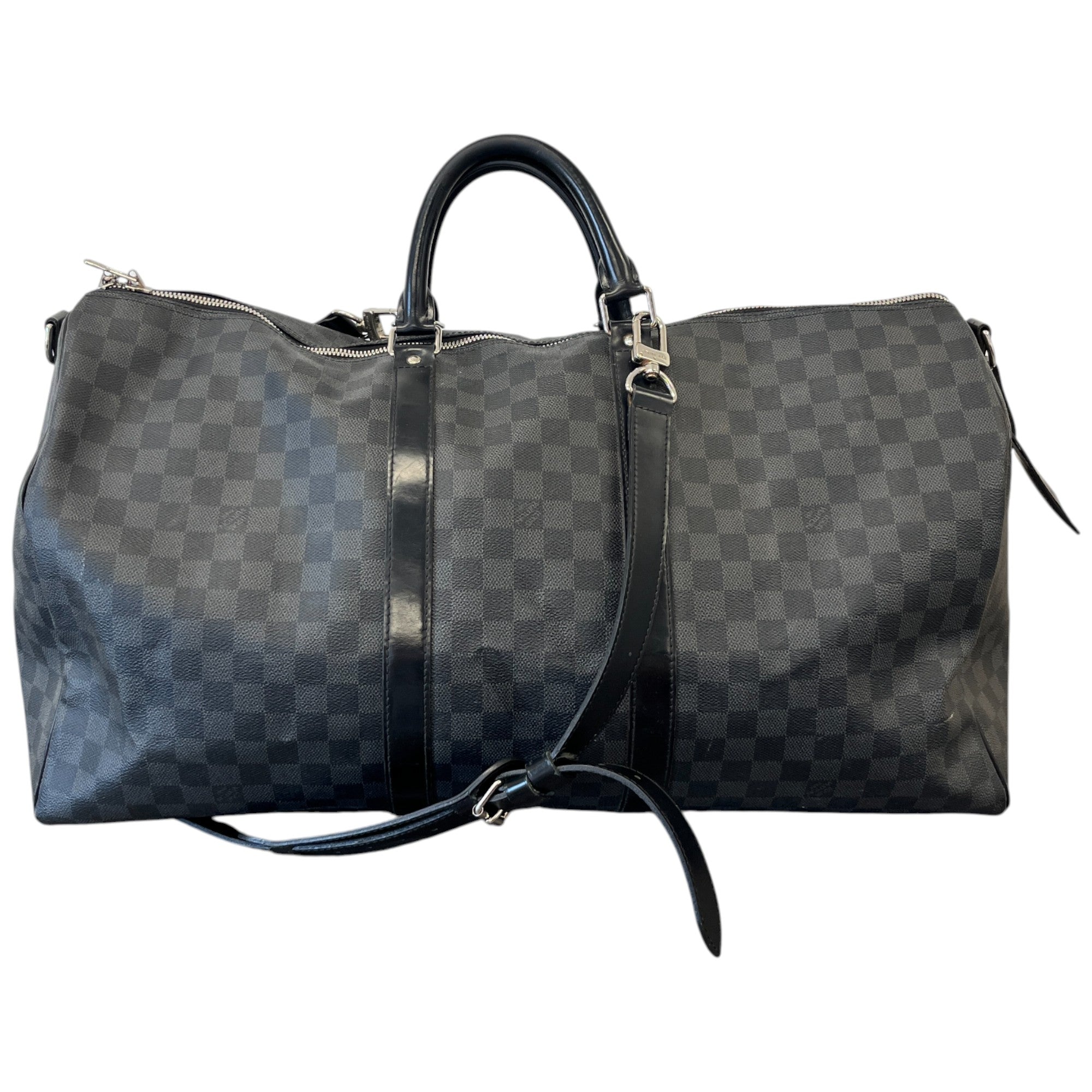 Men's Damier Graphite Keepall Bandoulière 55 Bag Grey