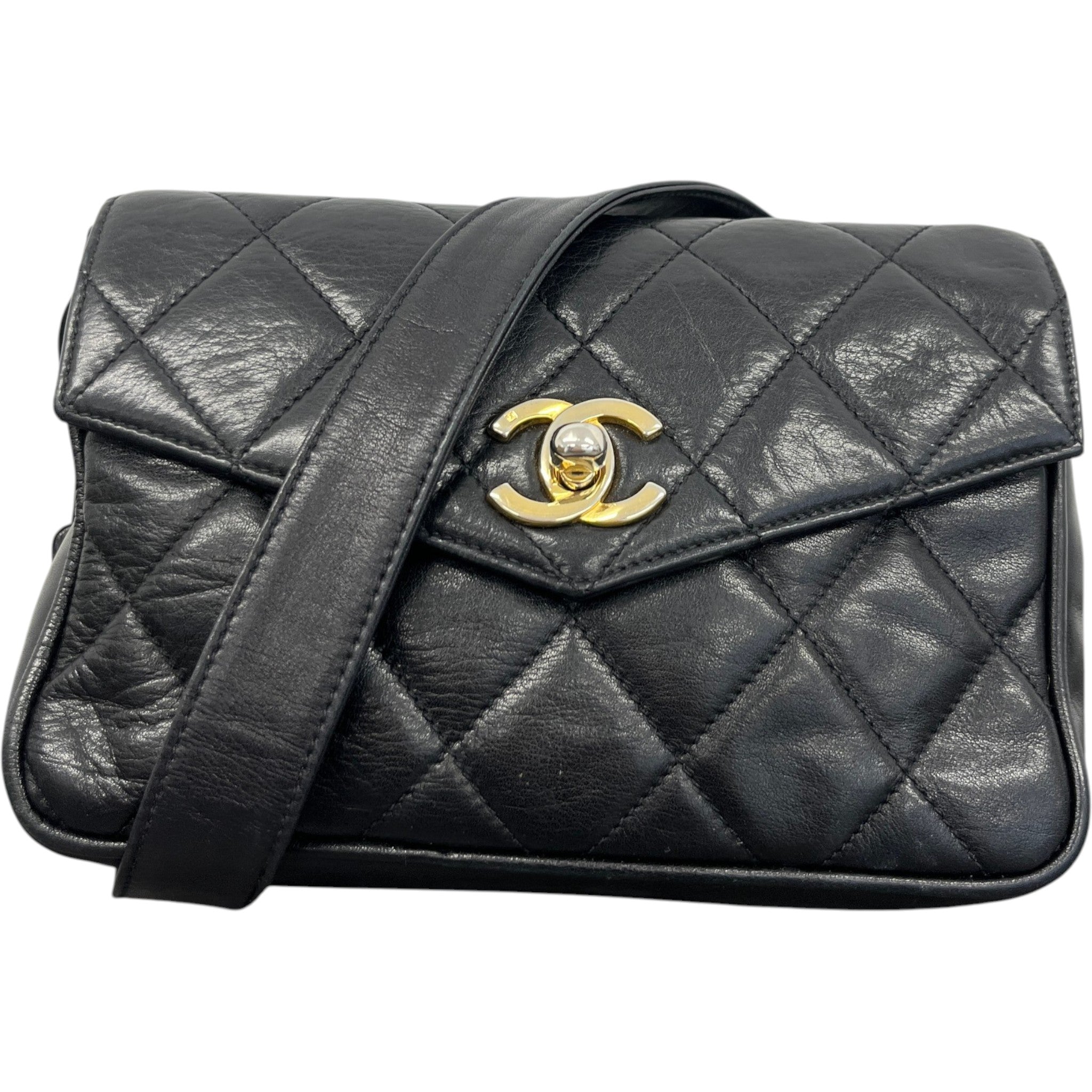 Men's Quilted Cc Belt Bag Black