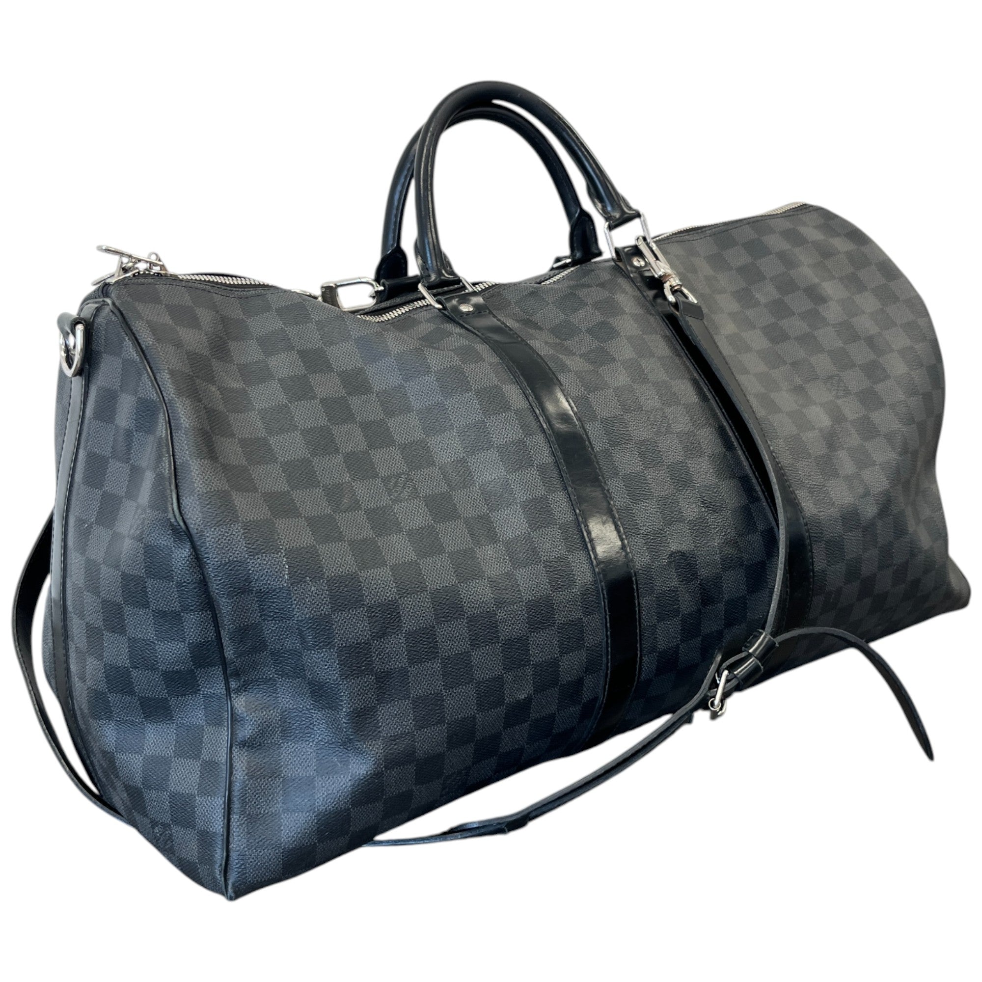 Men's Damier Graphite Keepall Bandoulière 55 Bag Grey