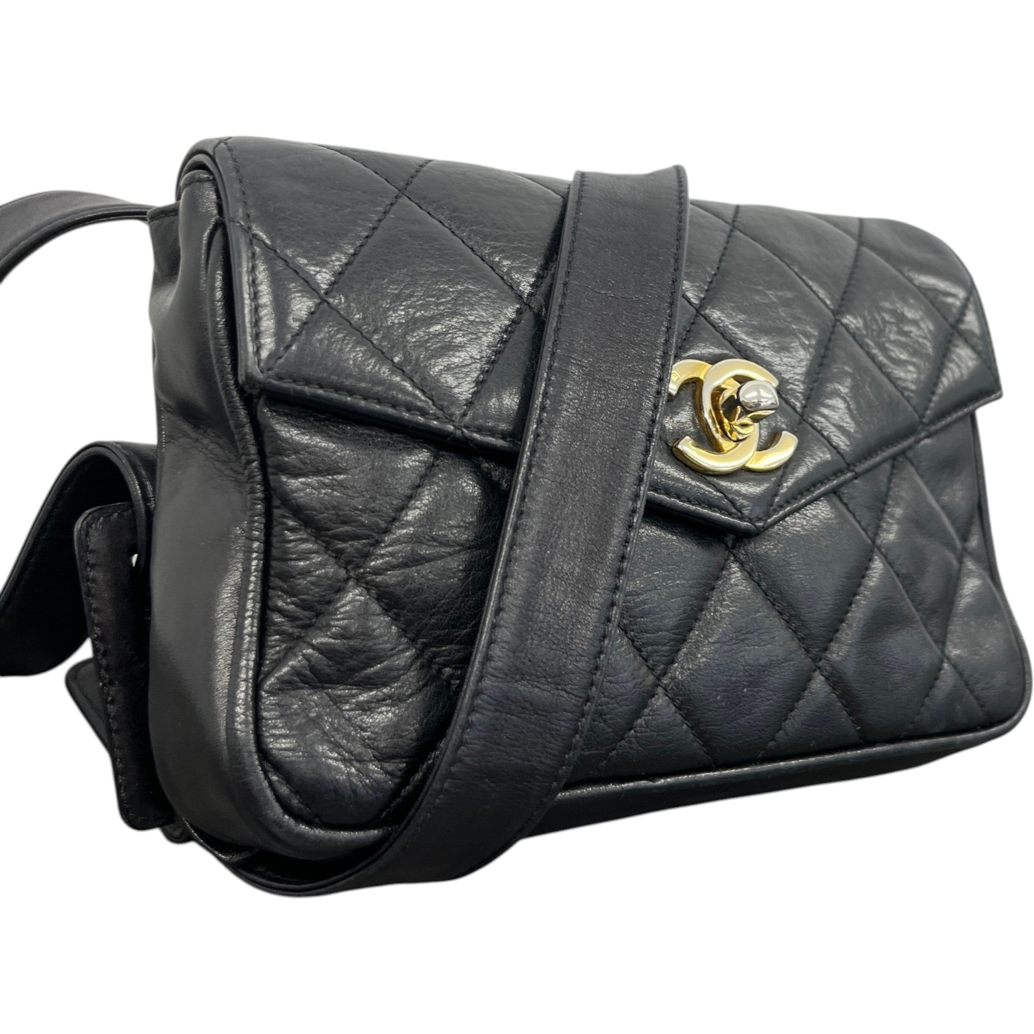 Men's Quilted Cc Belt Bag Black
