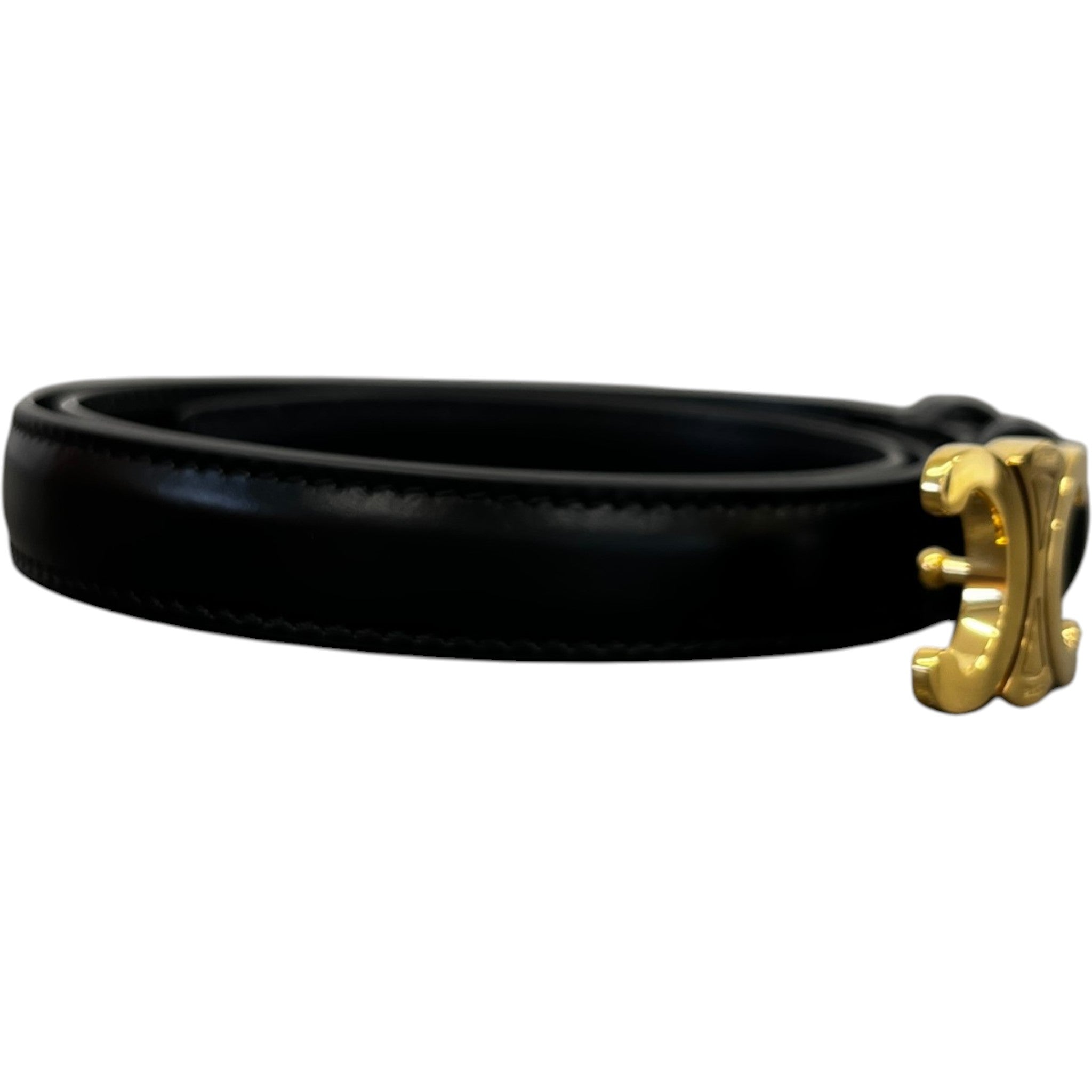 Women's Triomphe 20Mm Belt Black Size 70CM / UK 6