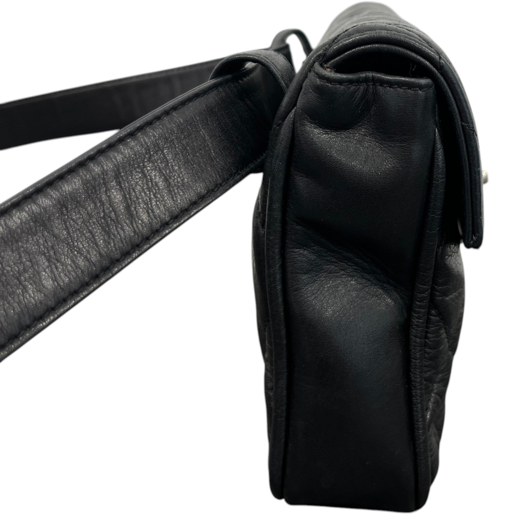 Men's Quilted Cc Belt Bag Black