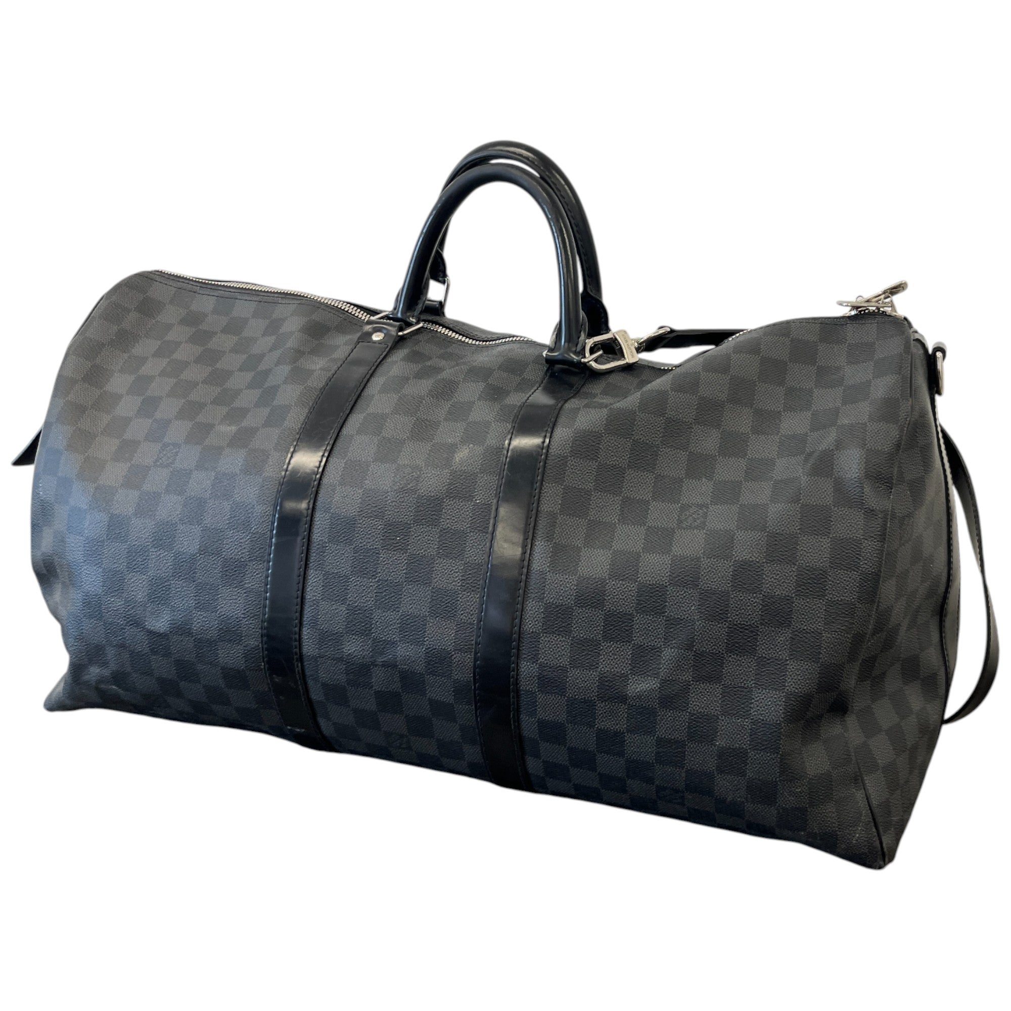 Men's Damier Graphite Keepall Bandoulière 55 Bag Grey