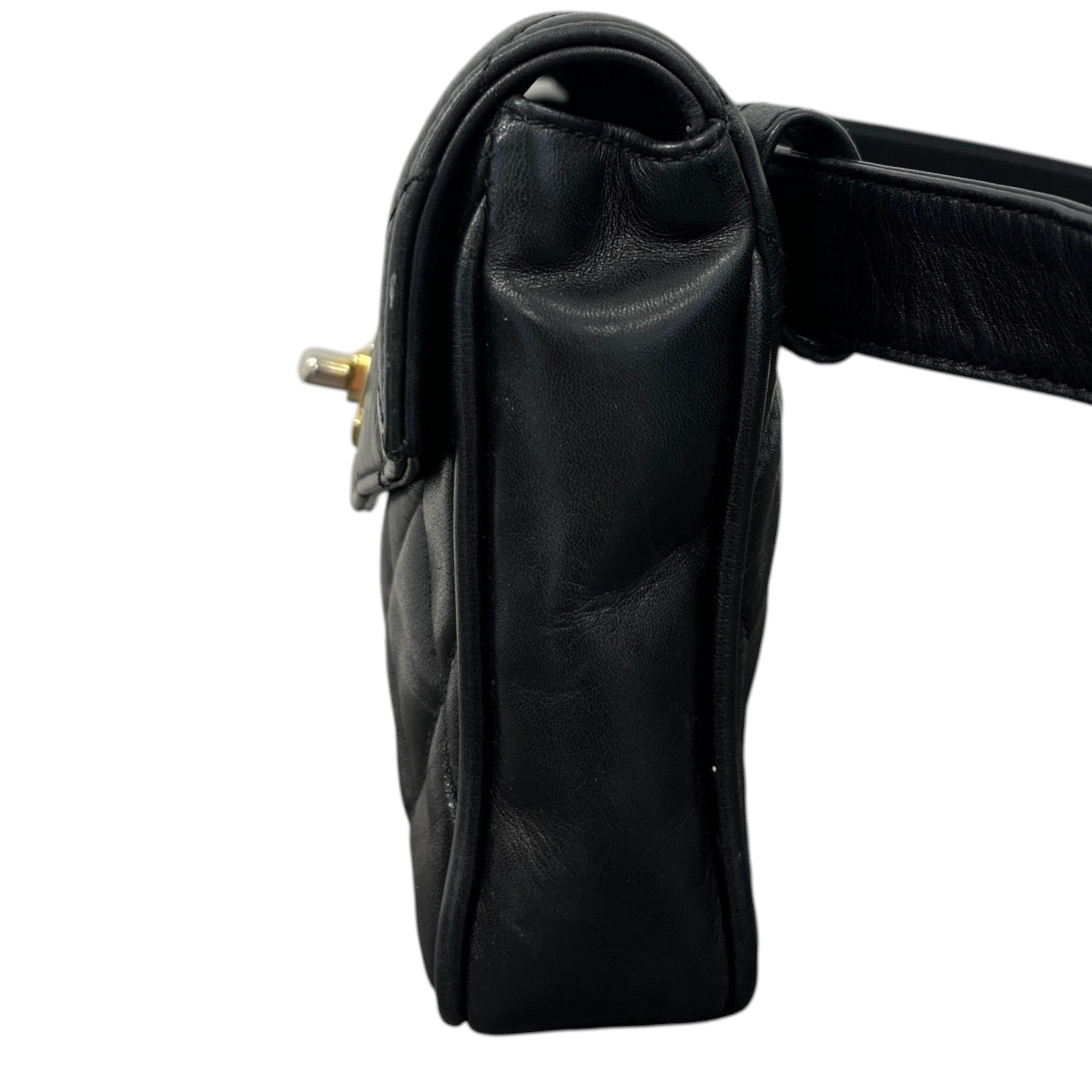Men's Quilted Cc Belt Bag Black