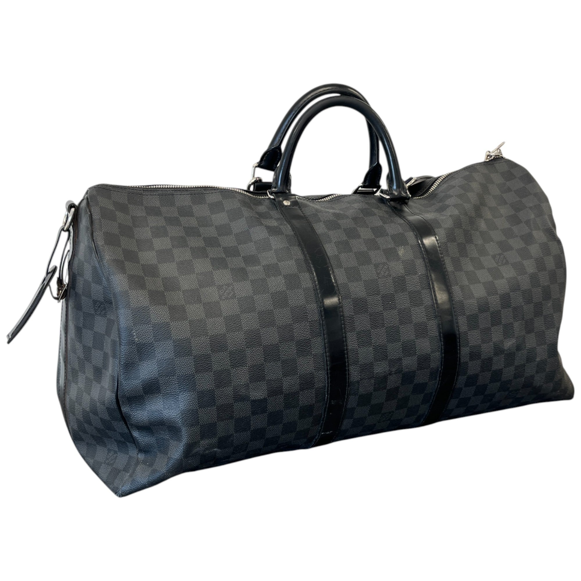 Men's Damier Graphite Keepall Bandoulière 55 Bag Grey