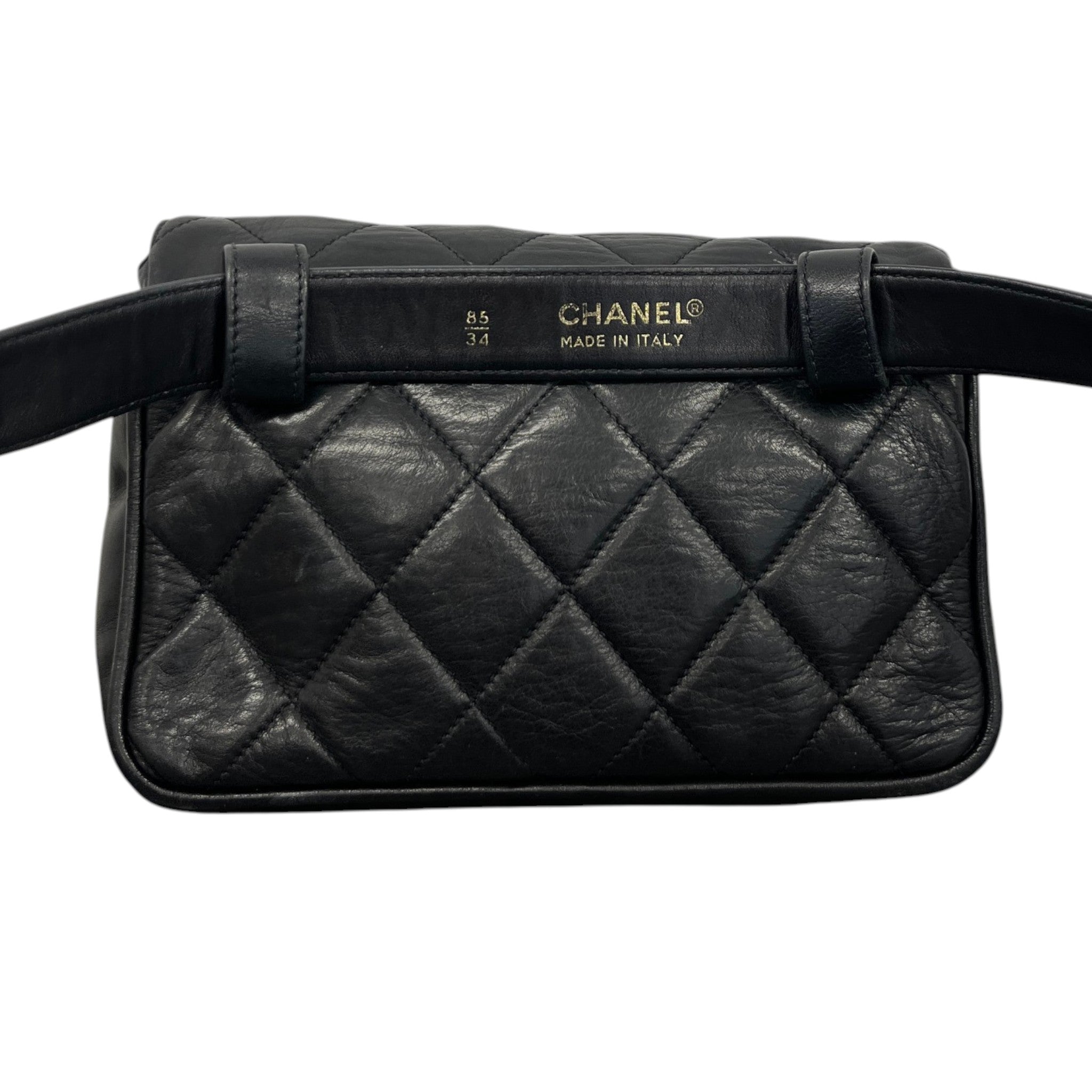 Men's Quilted Cc Belt Bag Black