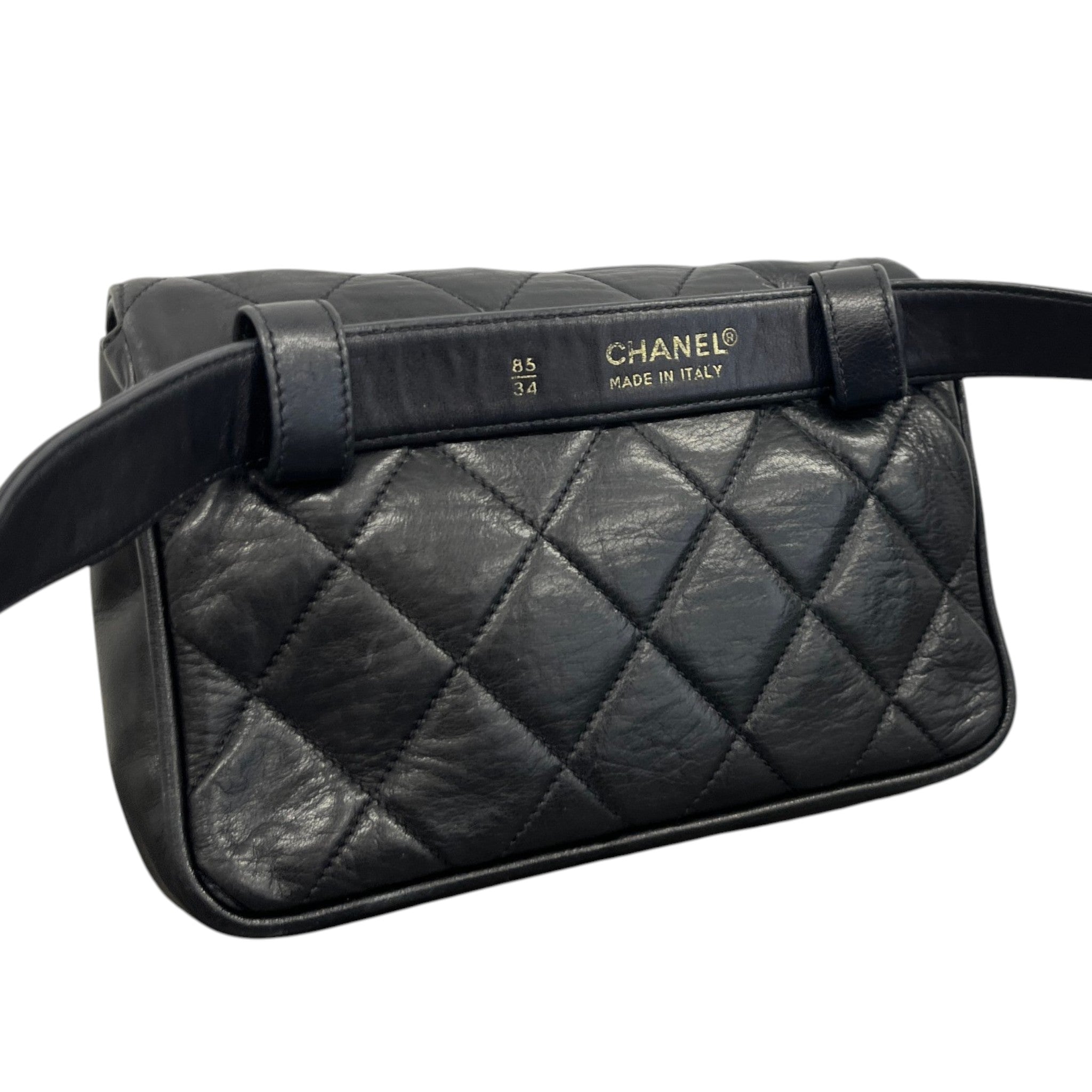 Men's Quilted Cc Belt Bag Black