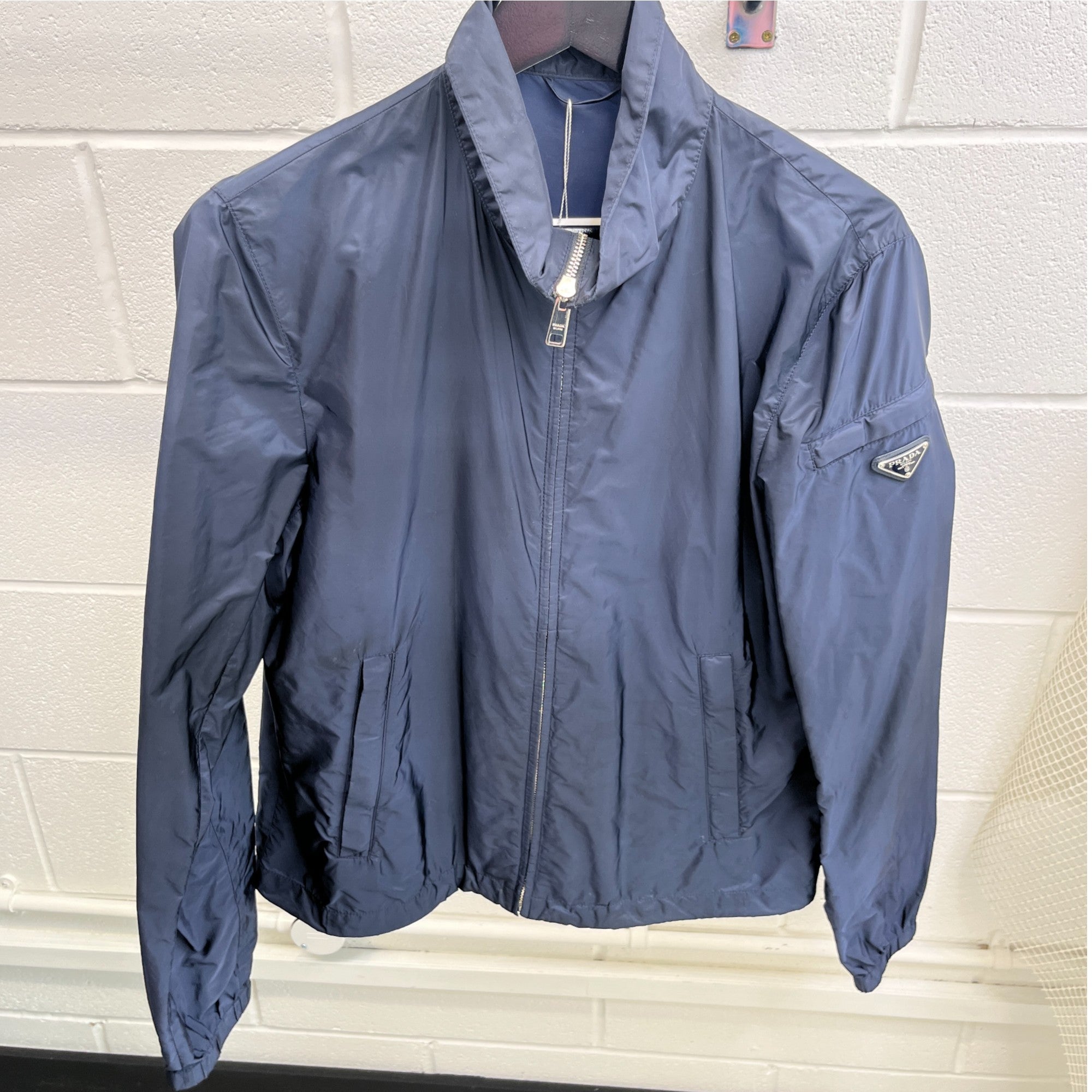 Men's Plaque Logo Jacket Navy Size IT 46 / S