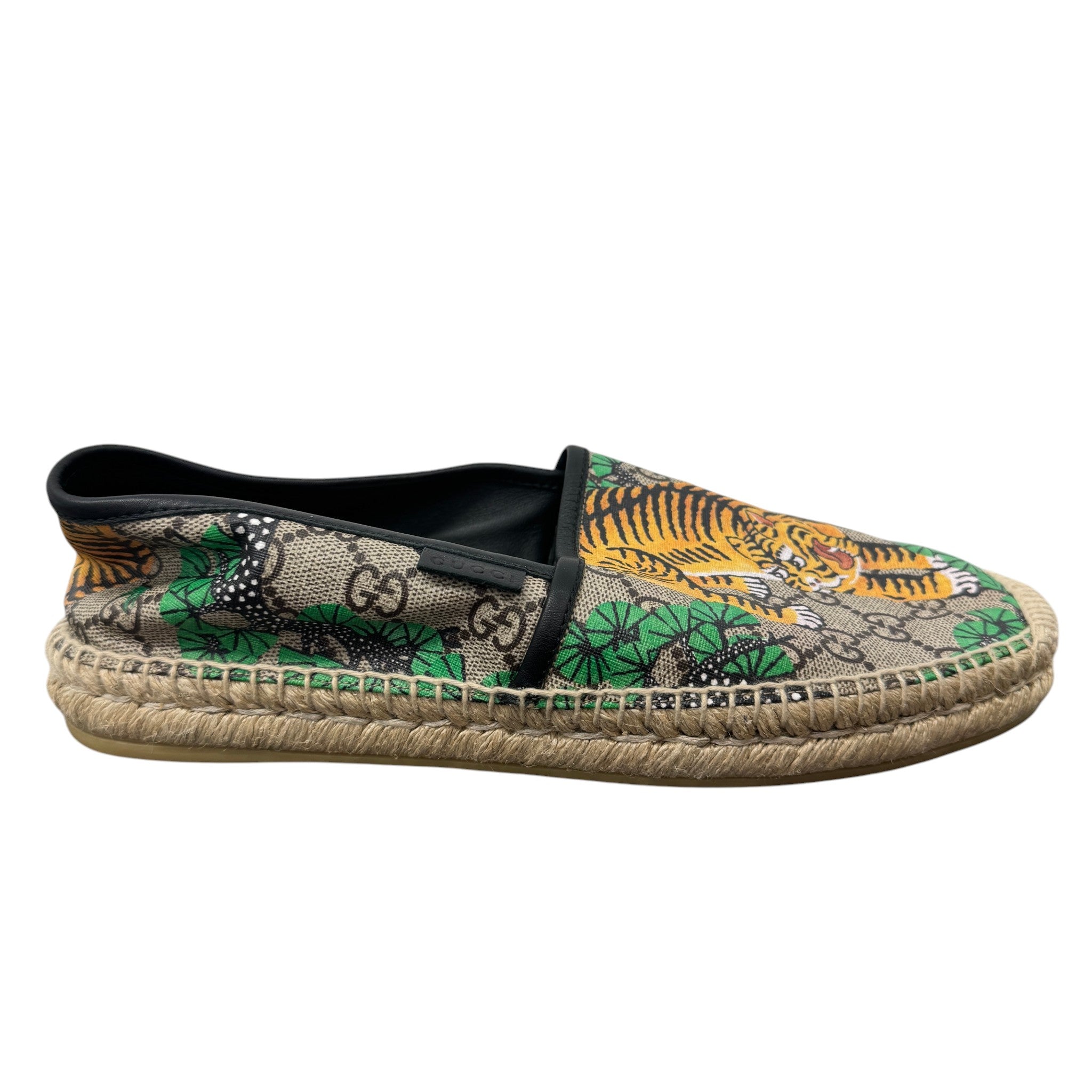 Men's Gg Supreme Tiger Espadrilles Beige Size EU 41.5 / UK 7.5