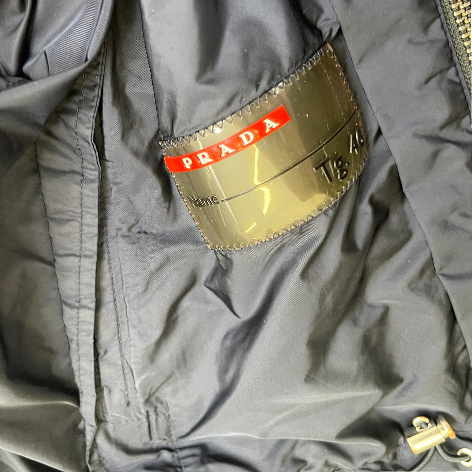 Men's Plaque Logo Jacket Navy Size IT 46 / S