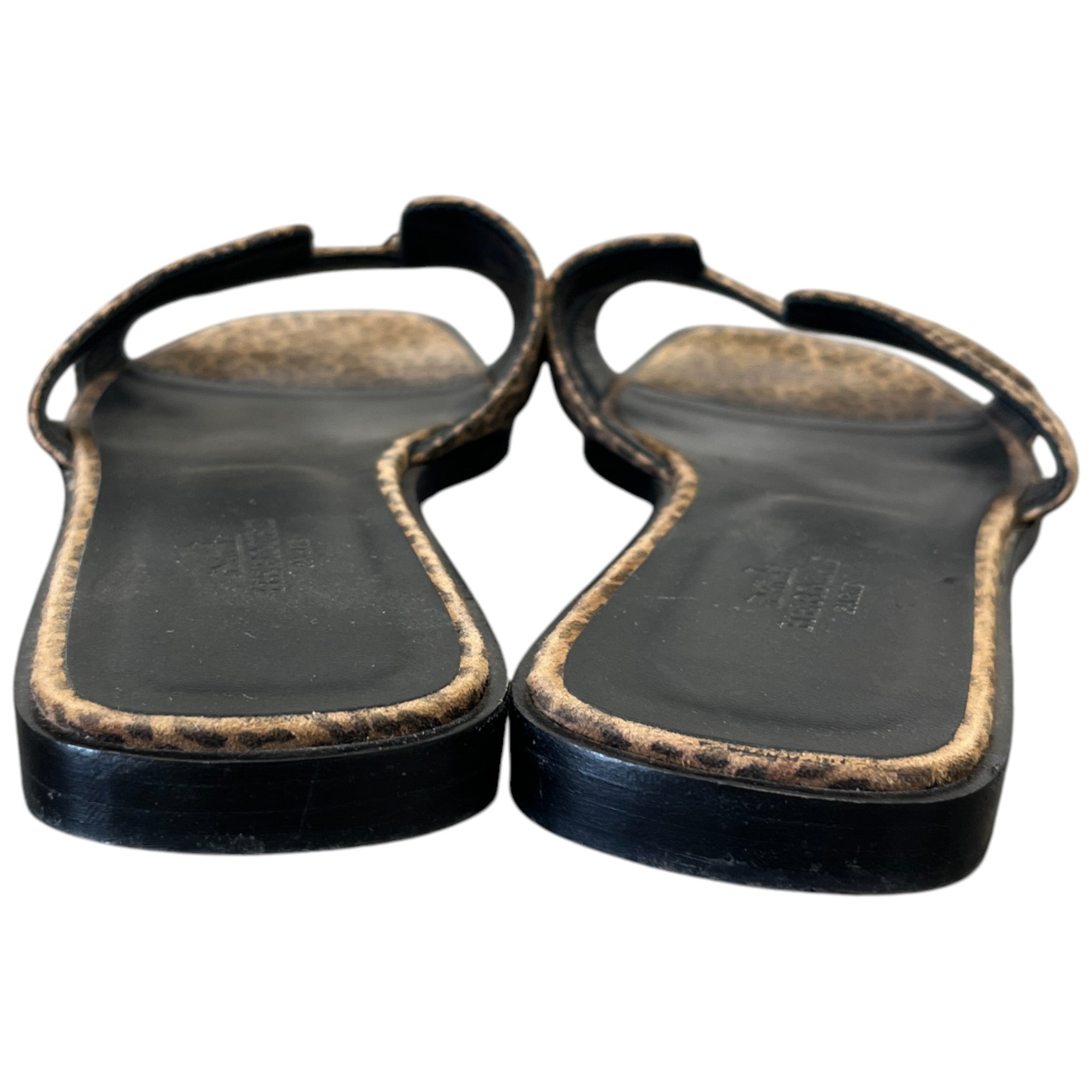 Women's Oran Velvet Leopard Print Slides Brown Size EU 37 / UK 4
