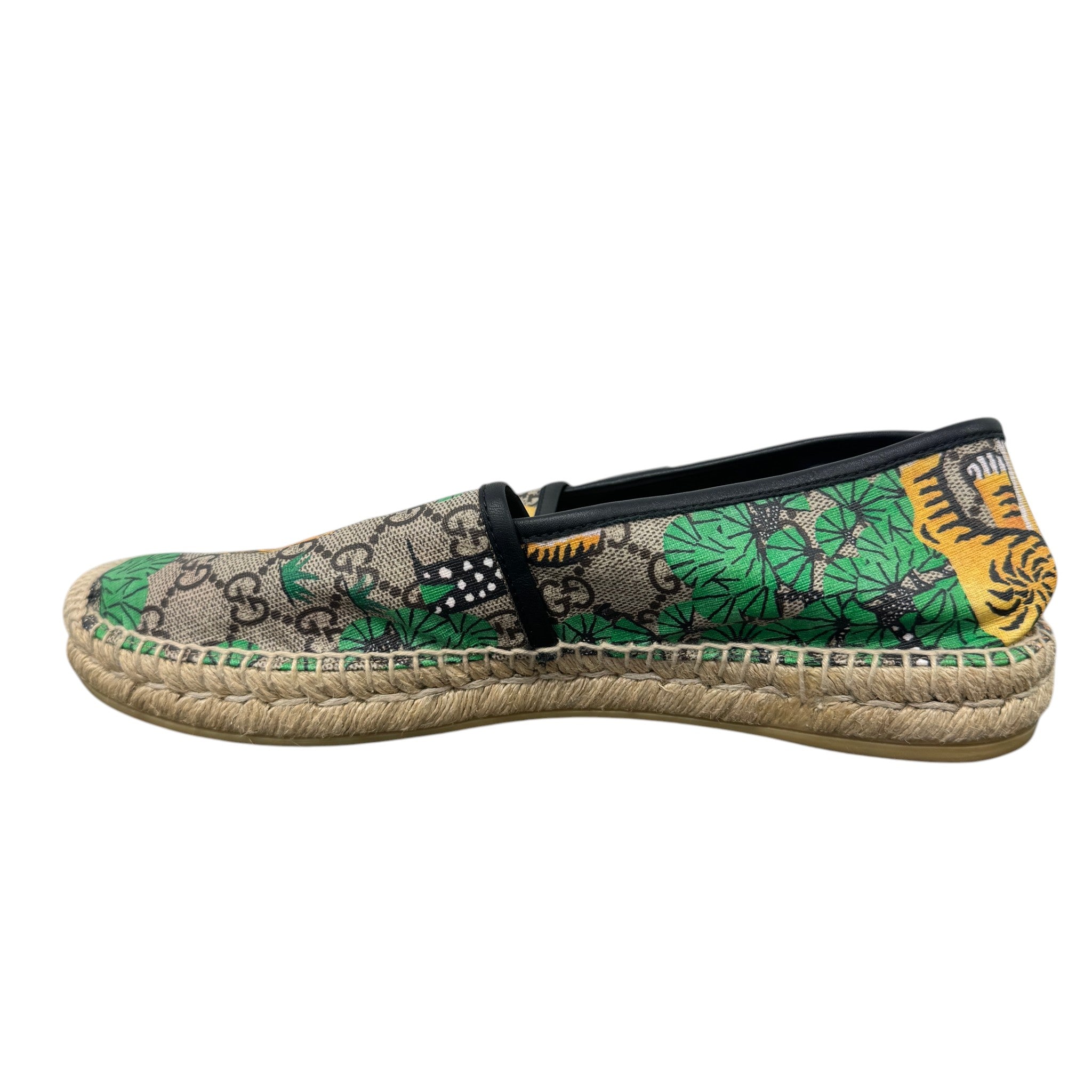Men's Gg Supreme Tiger Espadrilles Beige Size EU 41.5 / UK 7.5