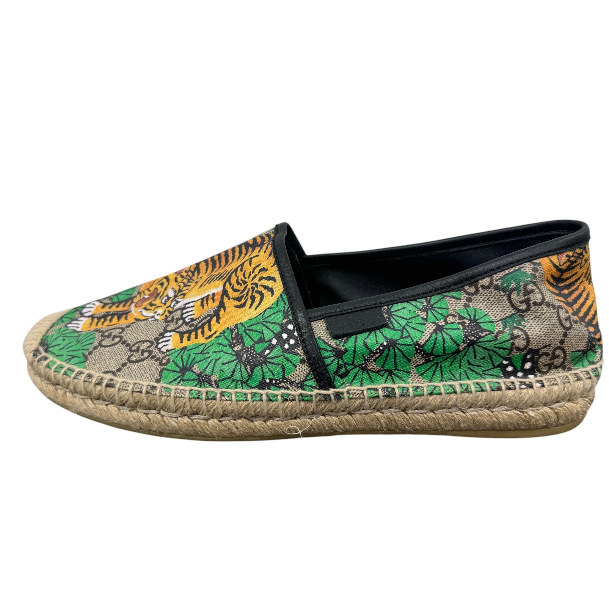 Men's Gg Supreme Tiger Espadrilles Beige Size EU 41.5 / UK 7.5