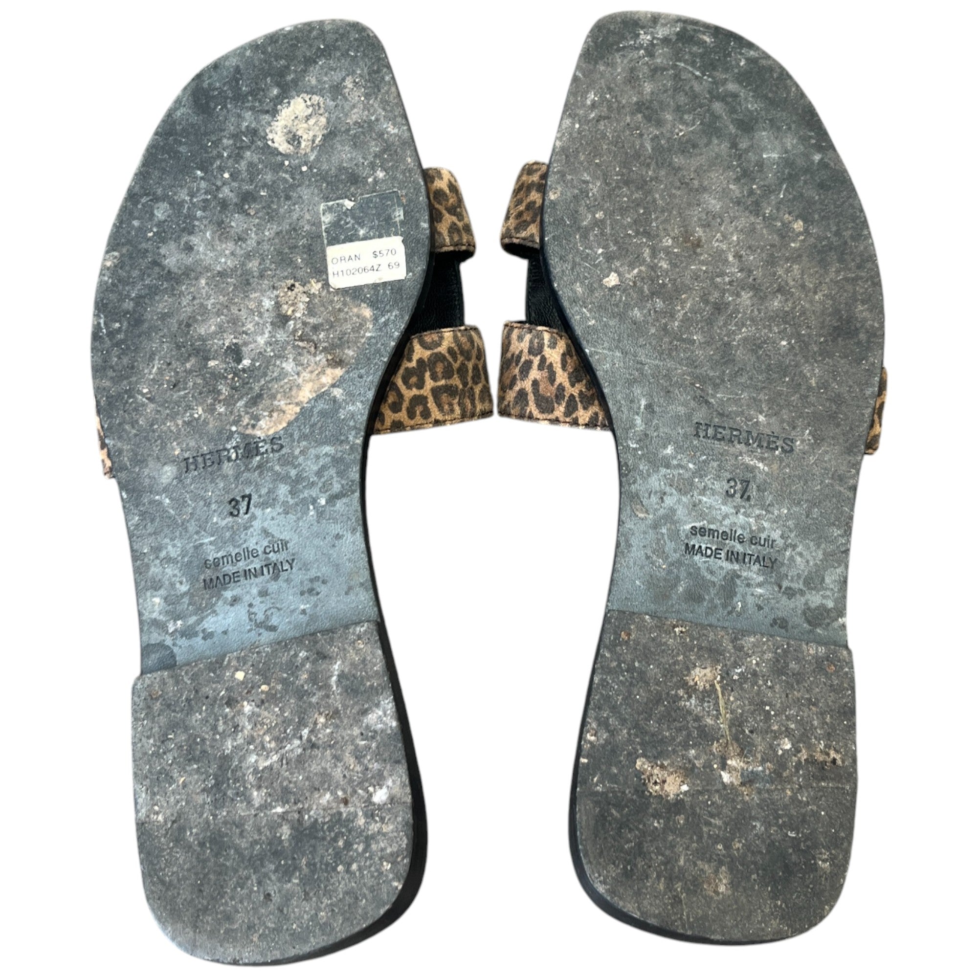Women's Oran Velvet Leopard Print Slides Brown Size EU 37 / UK 4