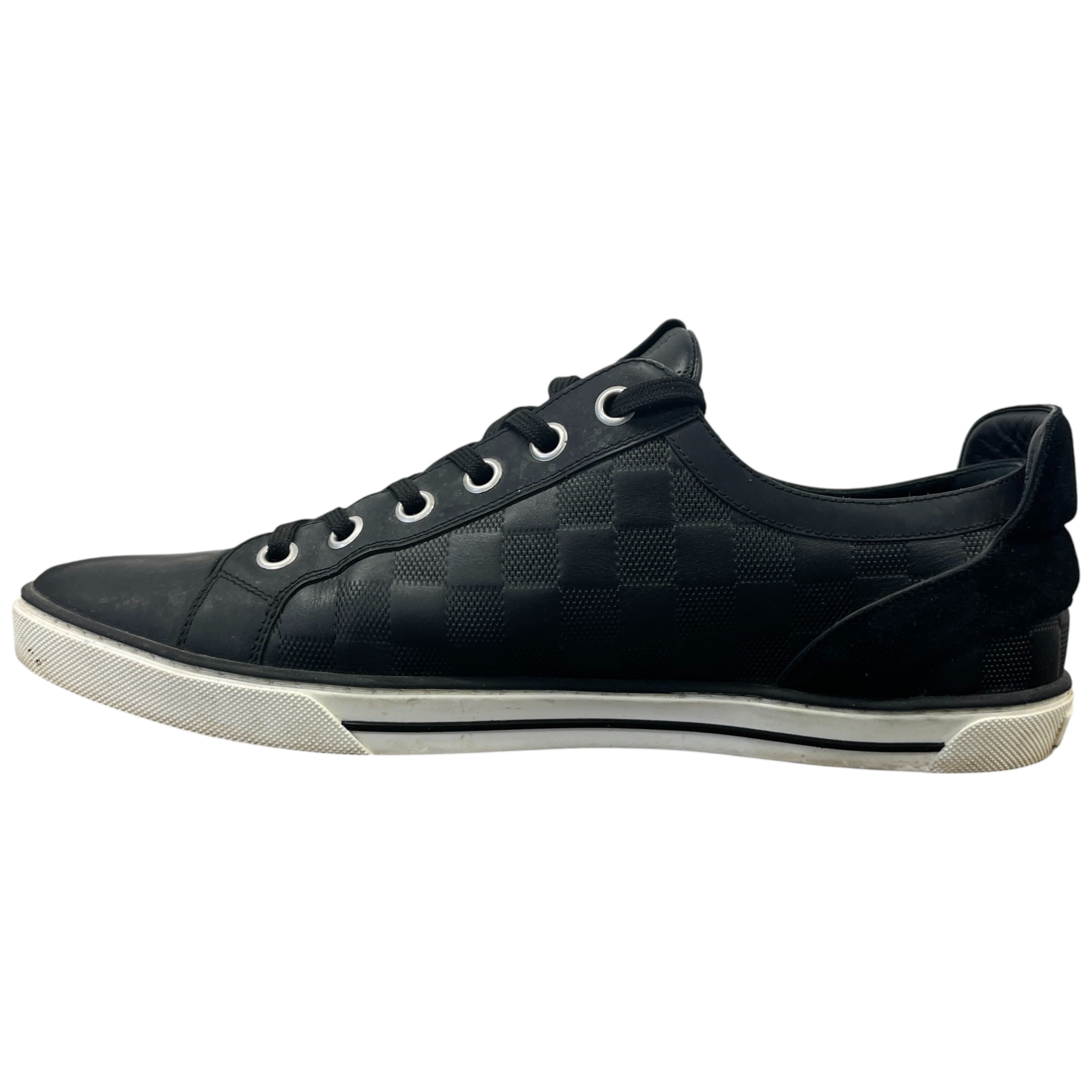 Men's Damier Challenge Zip Up Low Trainers Black Size EU 42.5 / UK 8.5