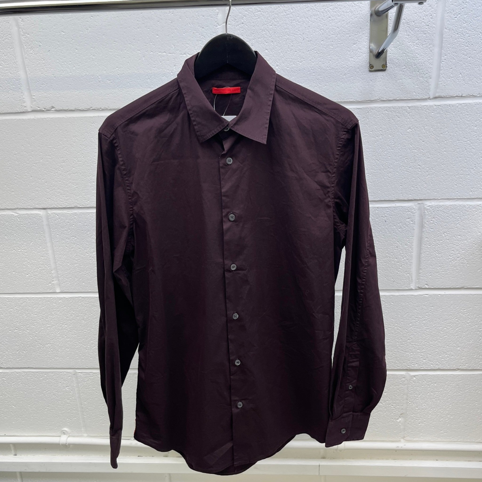 Men's Linea Rossa Long Sleeve Shirt Burgundy Size L