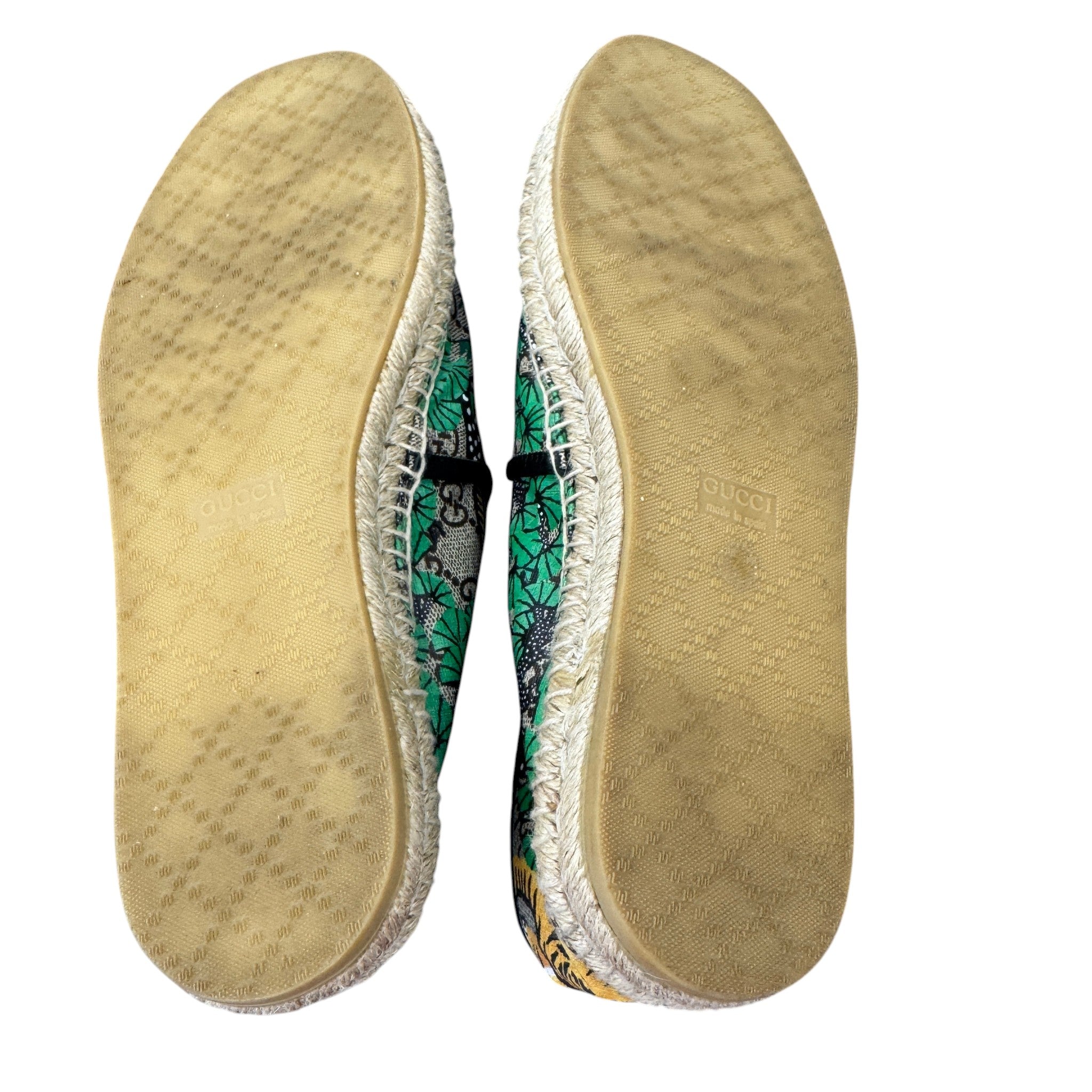 Men's Gg Supreme Tiger Espadrilles Beige Size EU 41.5 / UK 7.5