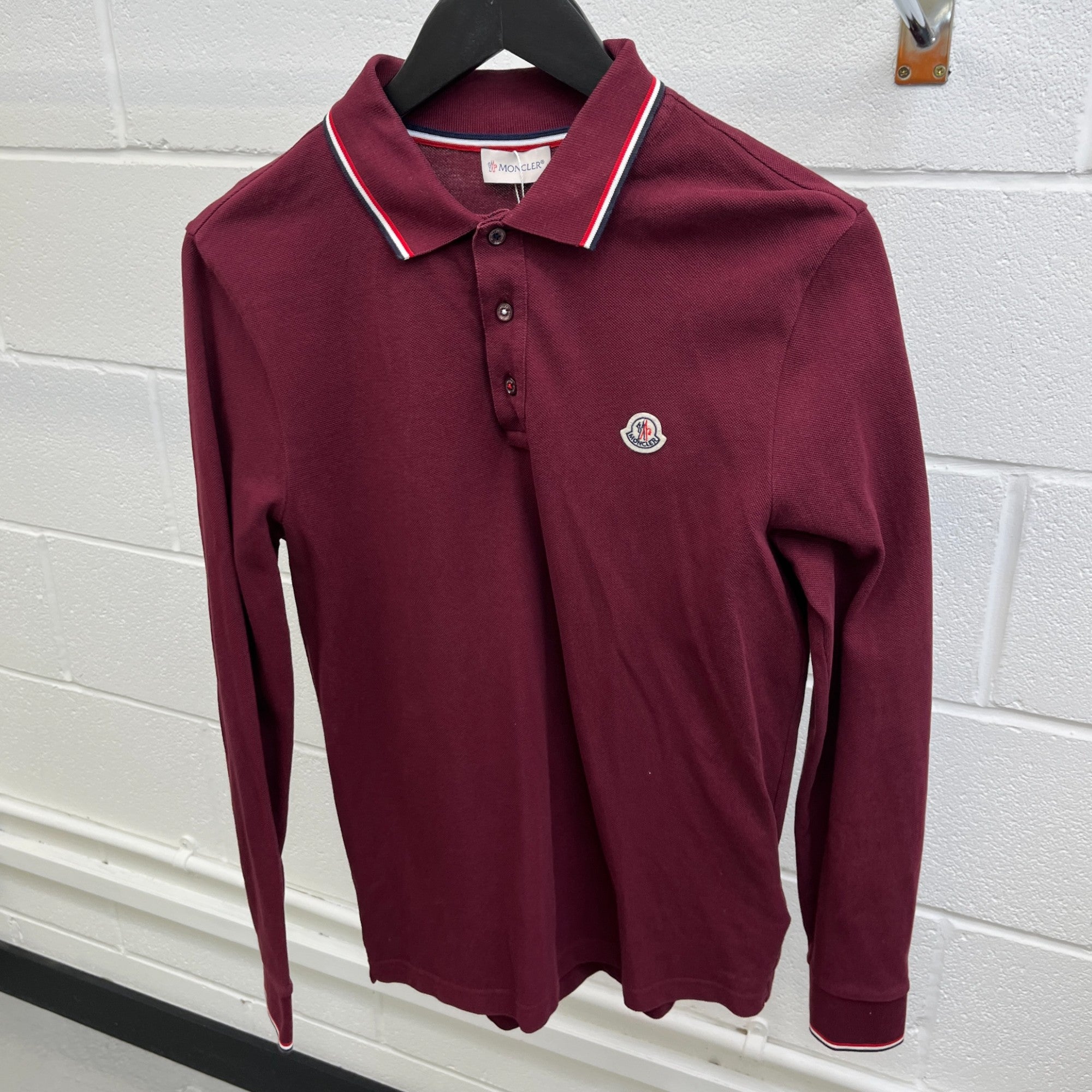 Men's Maglia Polo Shirt Burgundy Size M