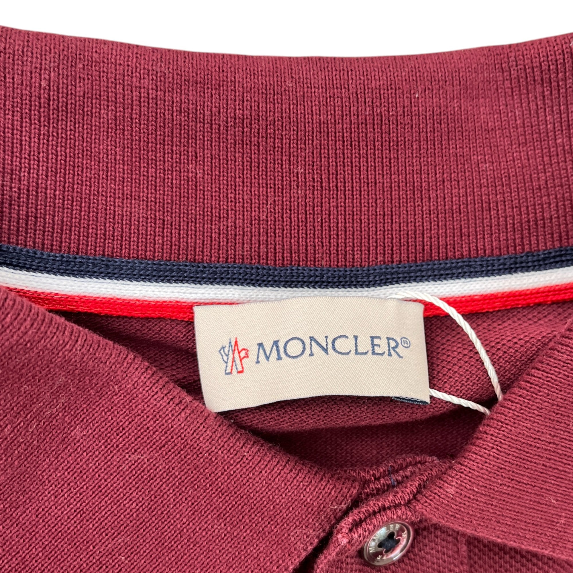 Men's Maglia Polo Shirt Burgundy Size M