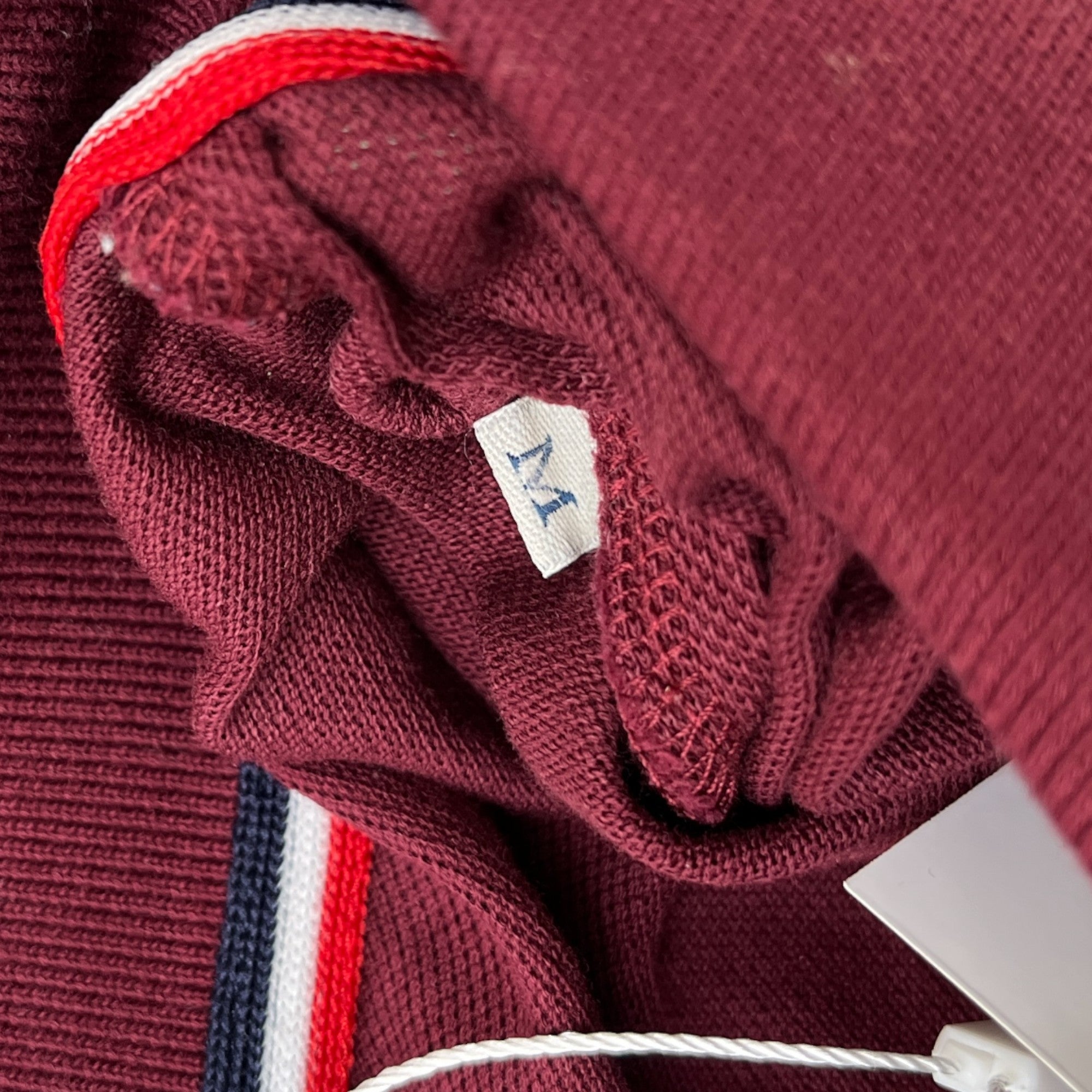 Men's Maglia Polo Shirt Burgundy Size M