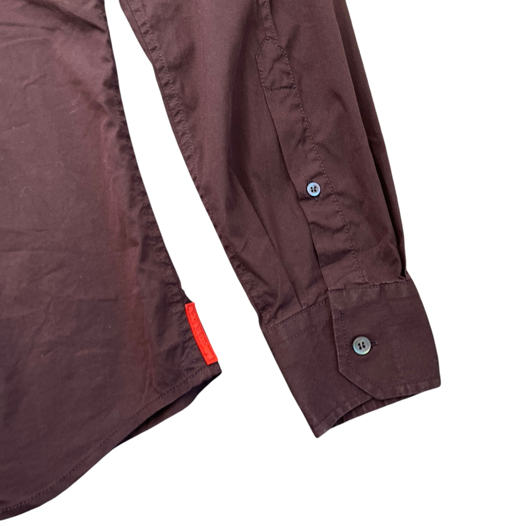 Men's Linea Rossa Long Sleeve Shirt Burgundy Size L