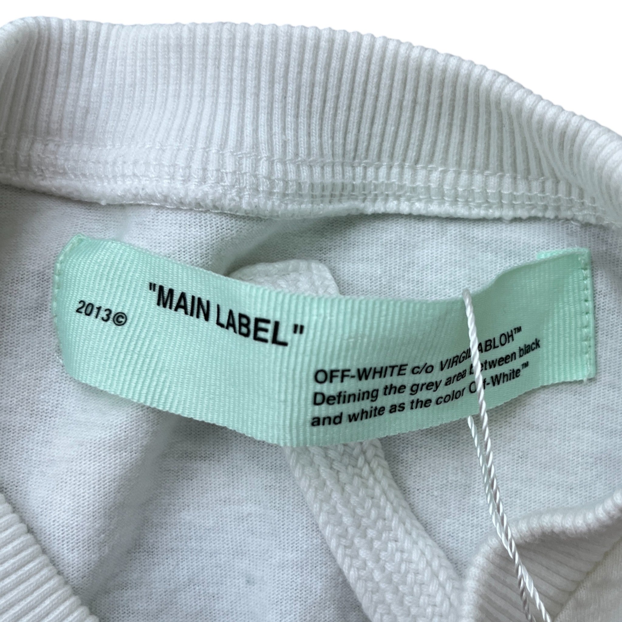 Men's Racing Arrow Long Sleeve T-Shirt White Size M