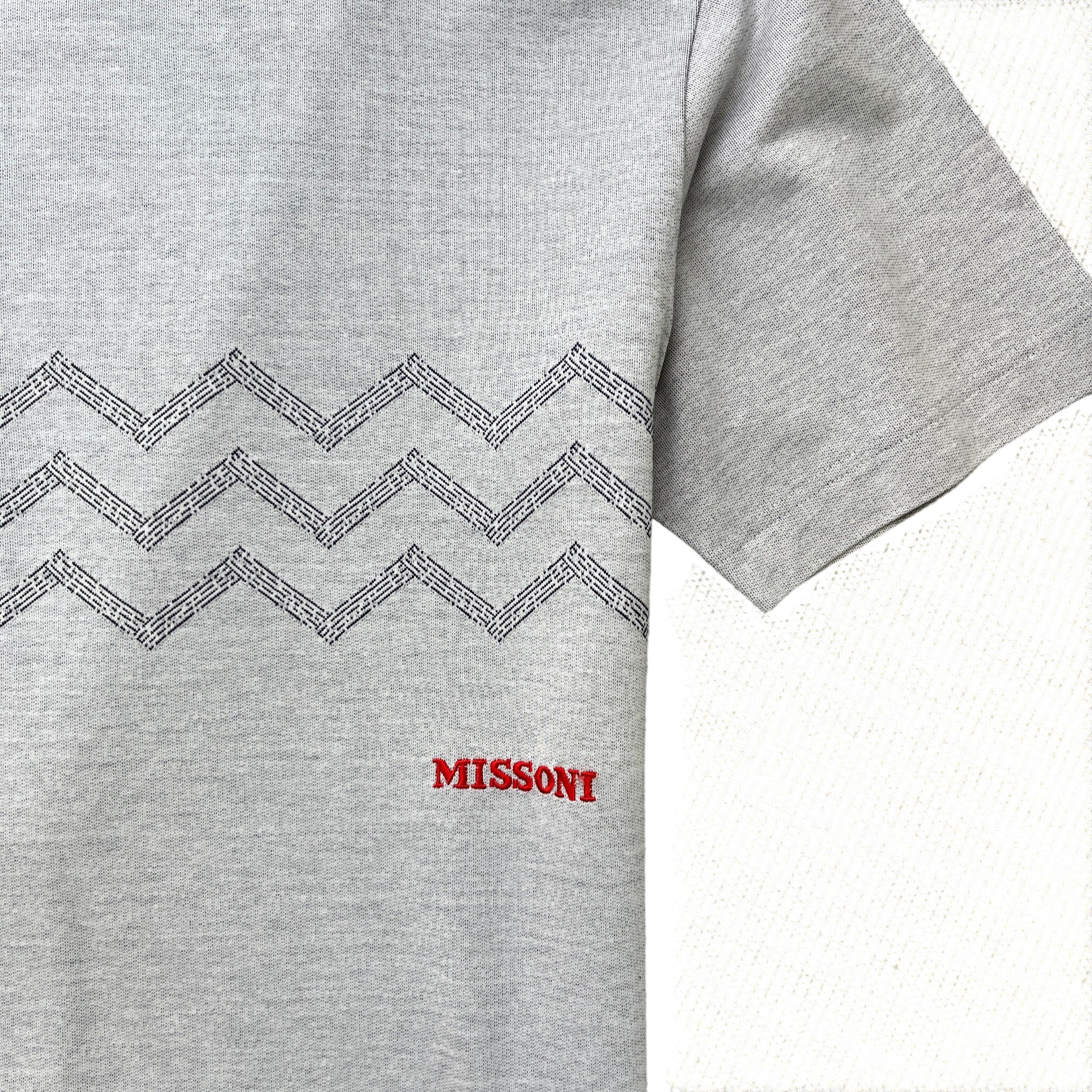 Men's Zig Zag T-Shirt Grey Size M