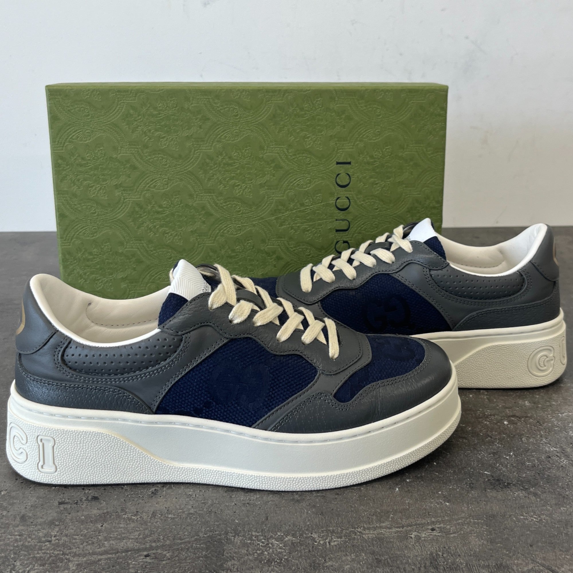 Men's Gg Supreme Low Trainers Blue Size EU 39 / UK 5