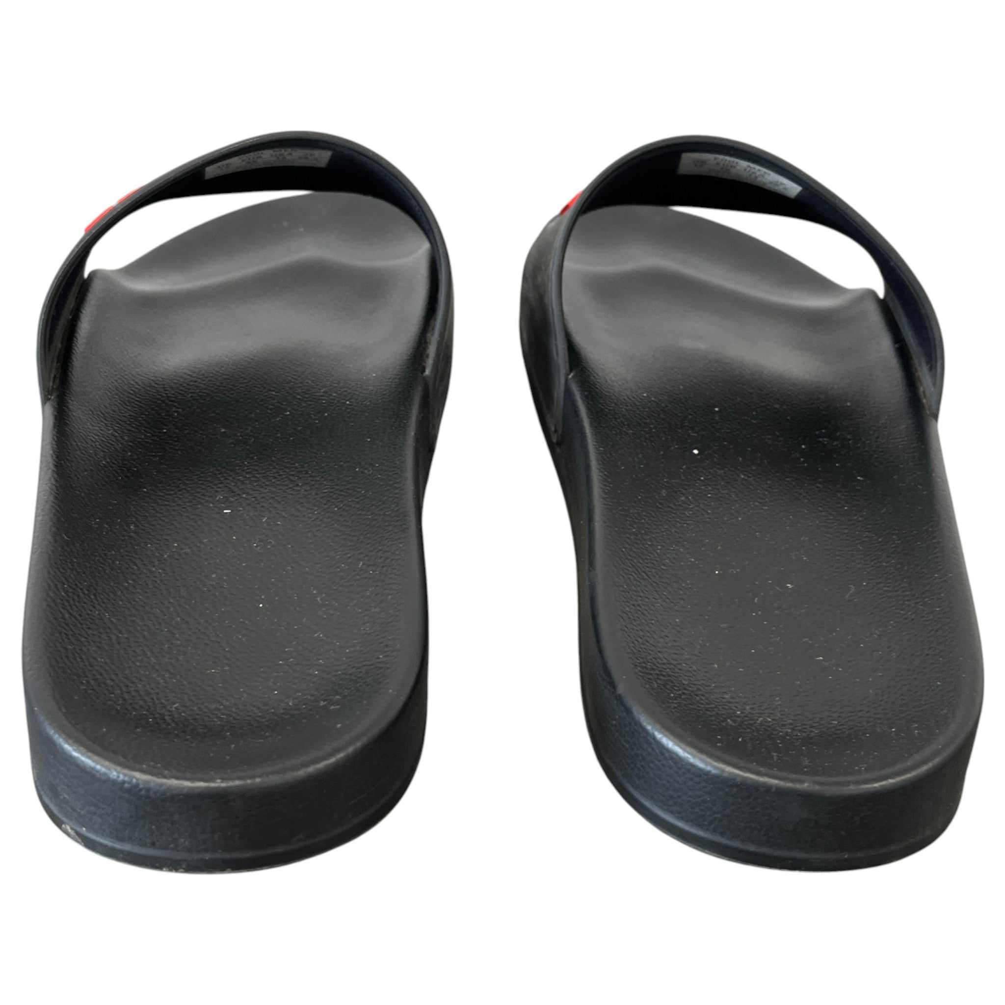 Men's Logo Embossed Slides Black Size EU 46 / UK 12