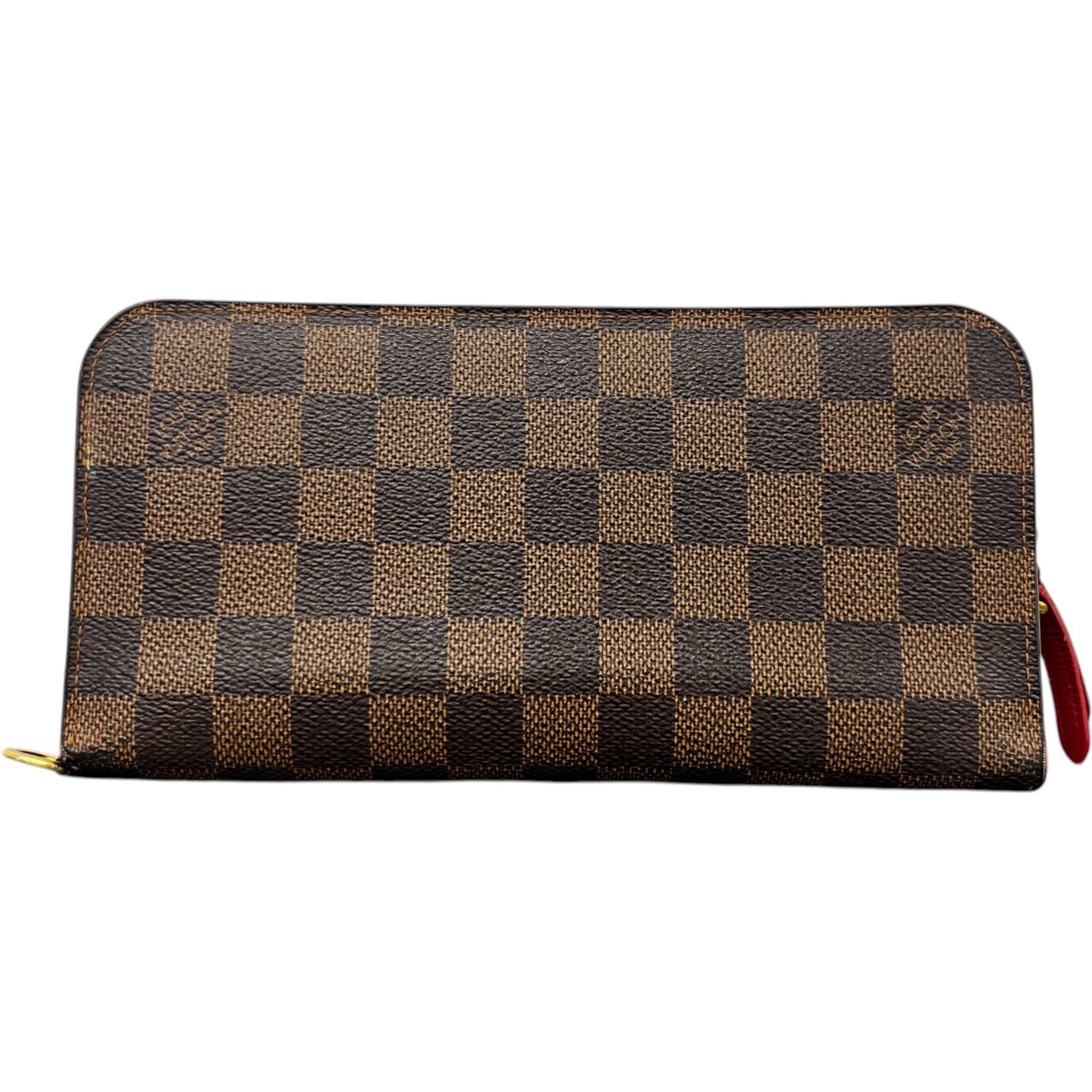 Women's Clemence Damier Ebene Zip Around Wallet Brown