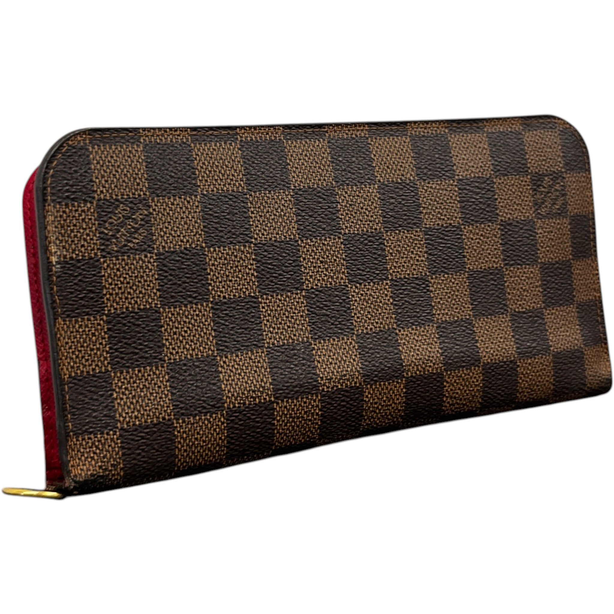 Women's Clemence Damier Ebene Zip Around Wallet Brown