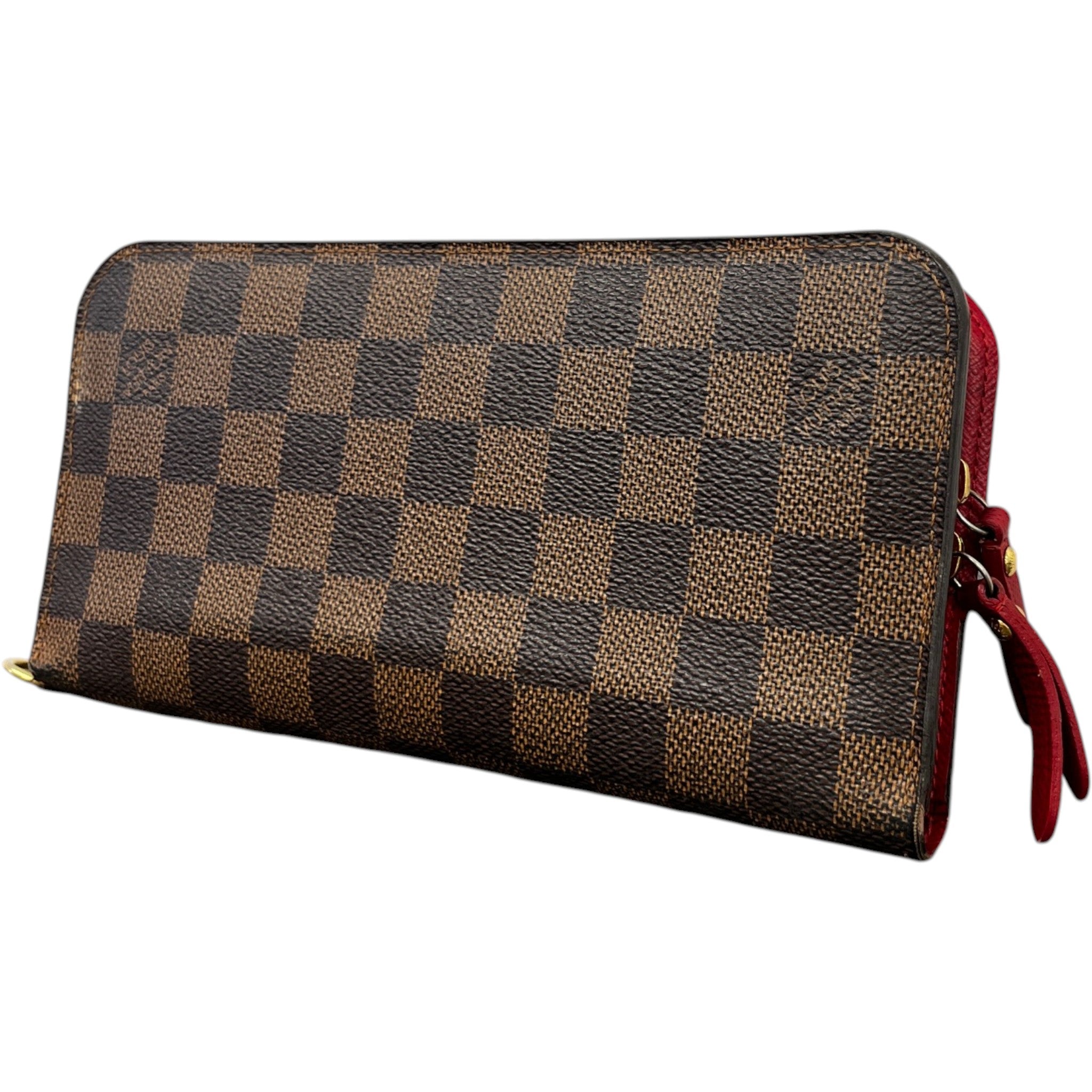 Women's Clemence Damier Ebene Zip Around Wallet Brown
