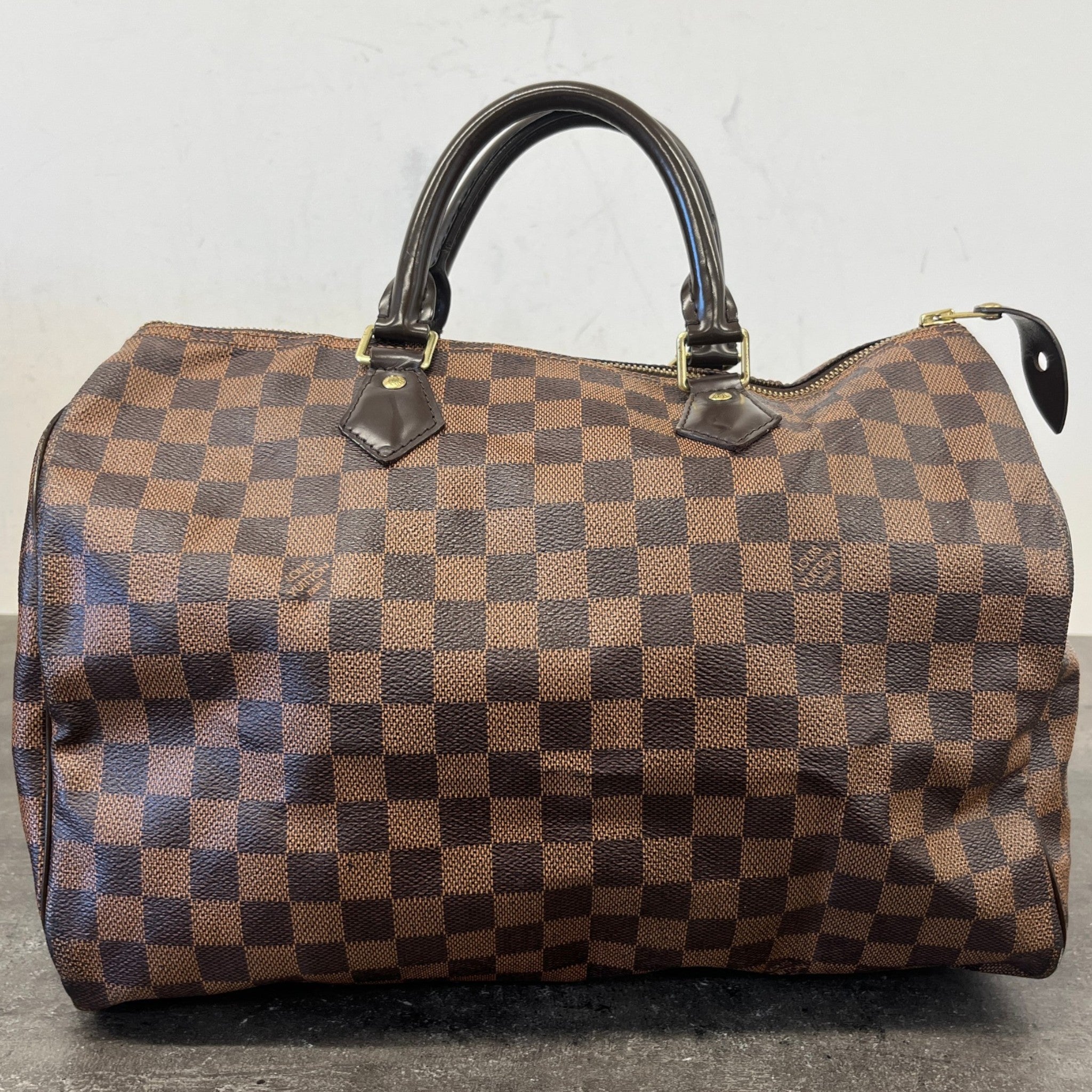 Women's Damier Ebene Speedy 35 Bag Brown