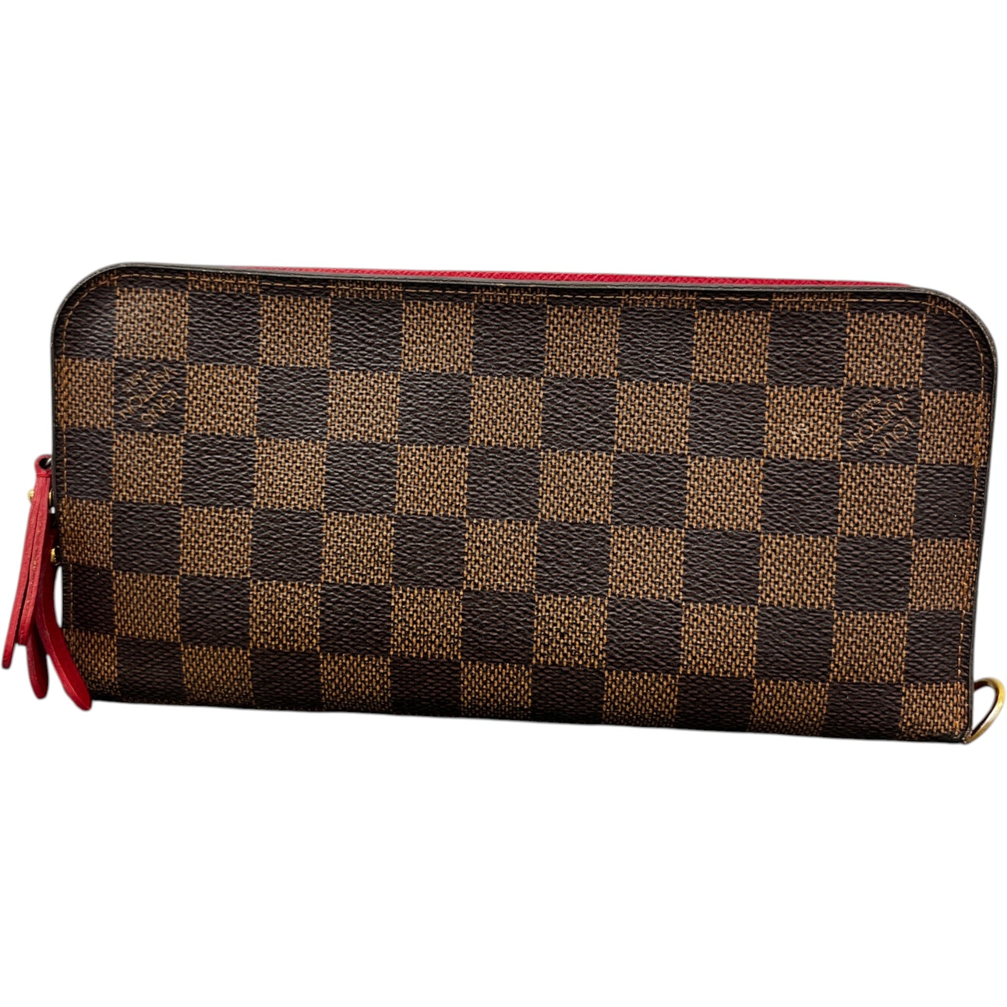 Women's Clemence Damier Ebene Zip Around Wallet Brown